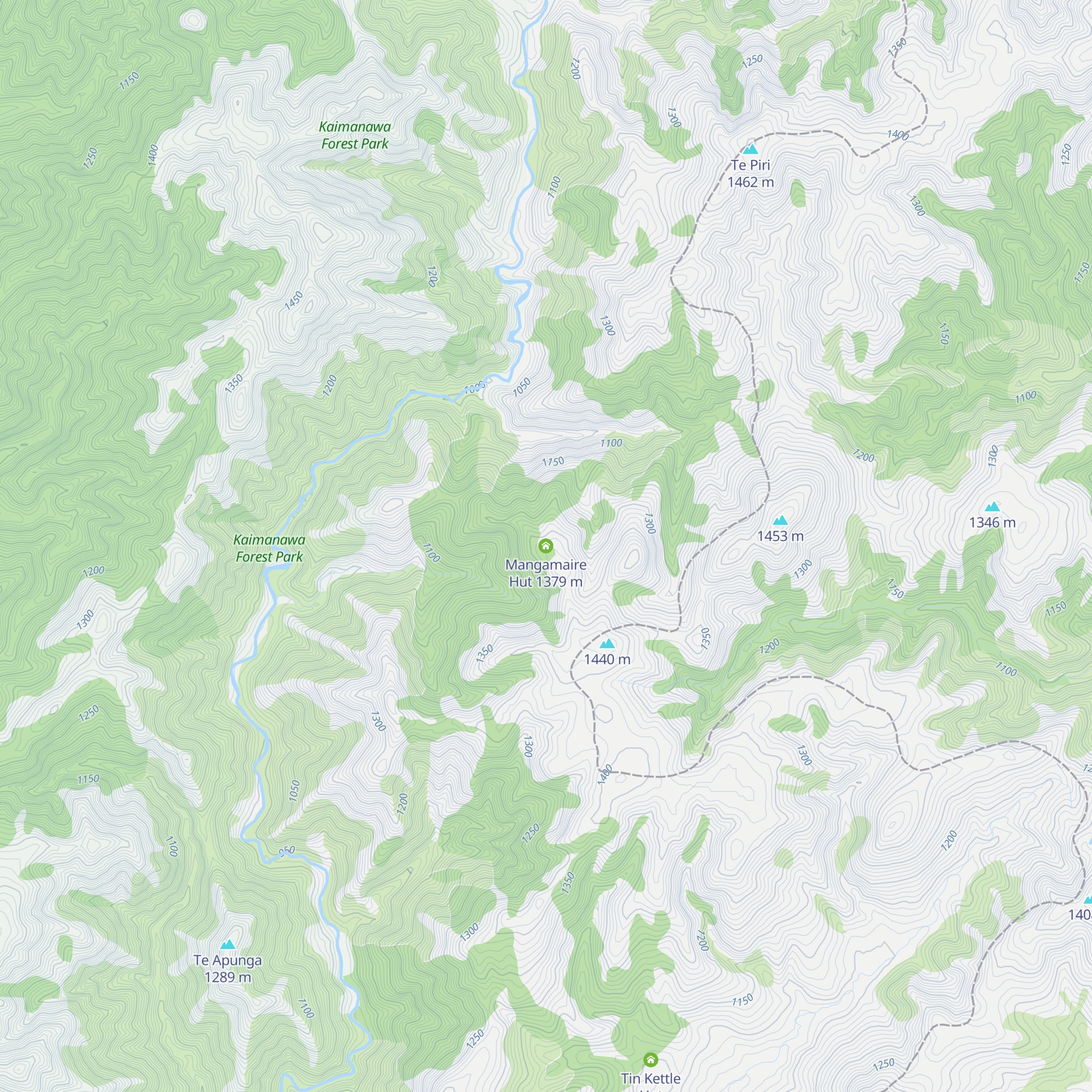 Mangamaire Hut map