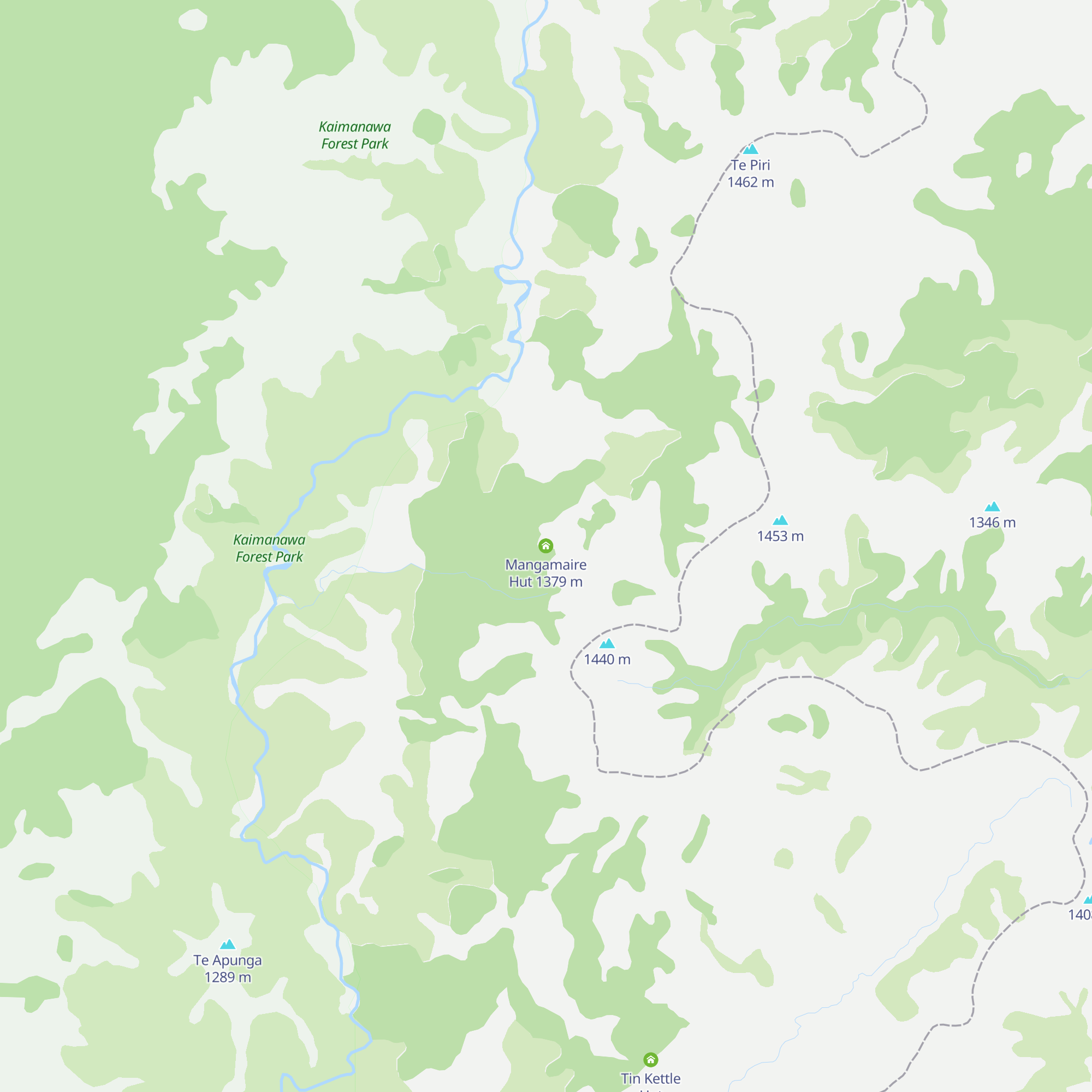Mangamaire Hut map