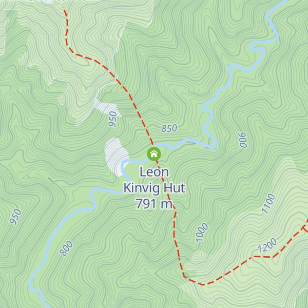 Map of Leon Kinvig Hut