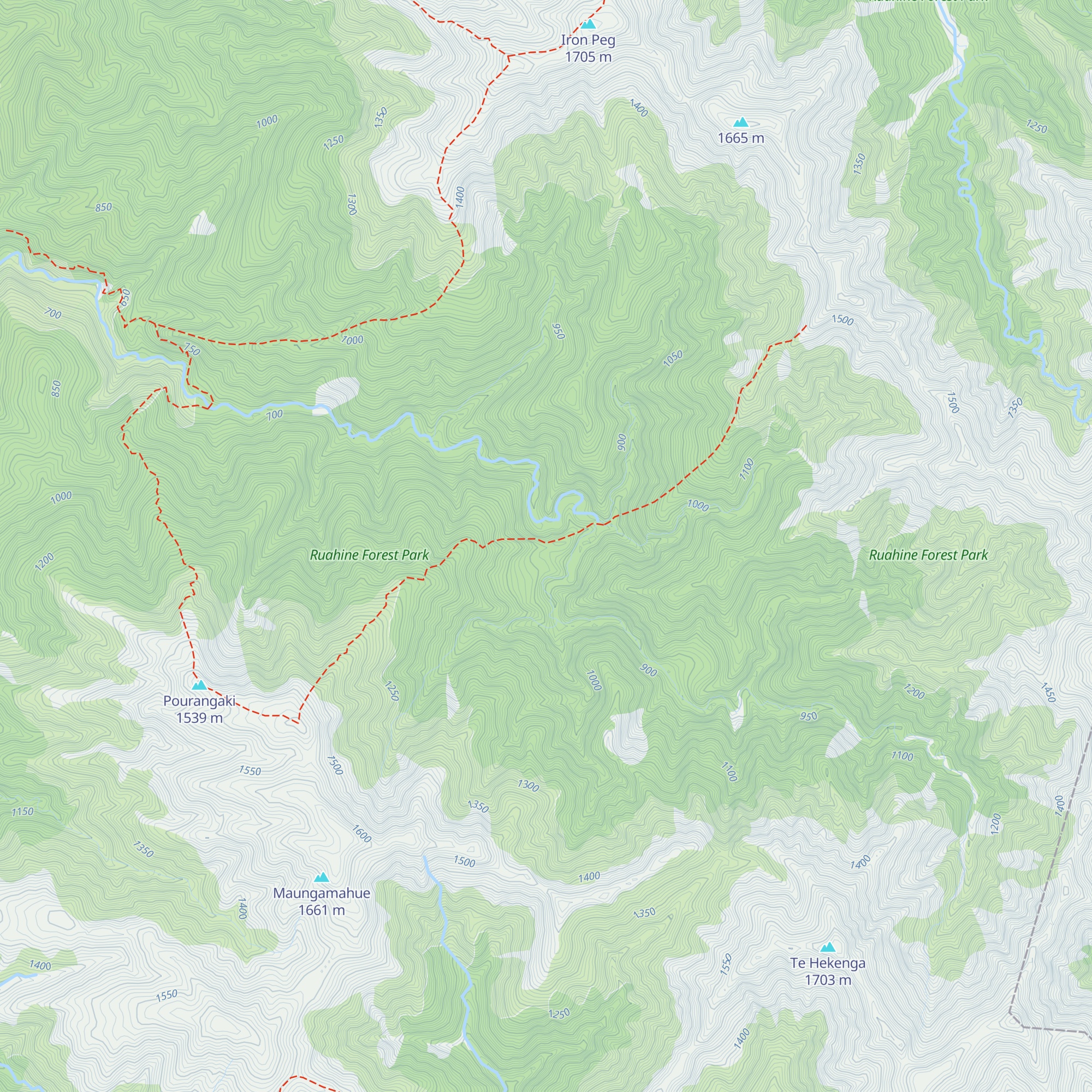 Pourangaki Hut map