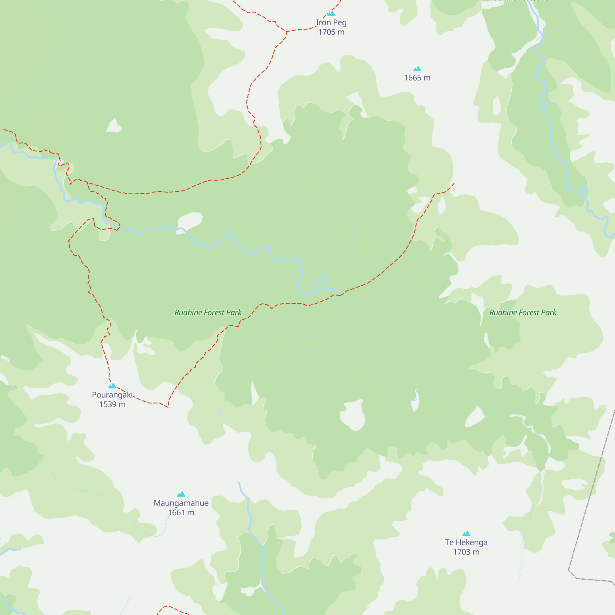 Pourangaki Hut map