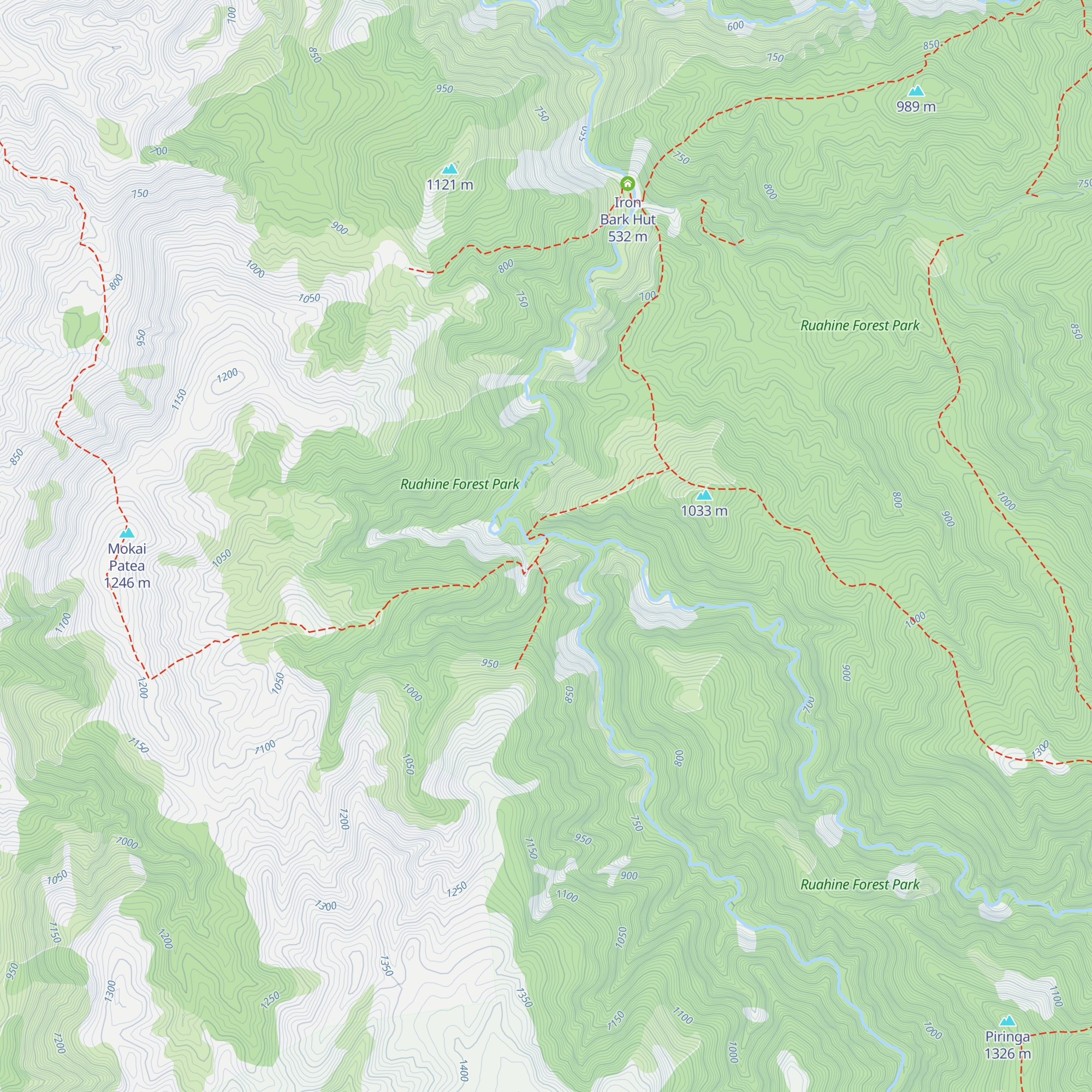 Otukota Hut map