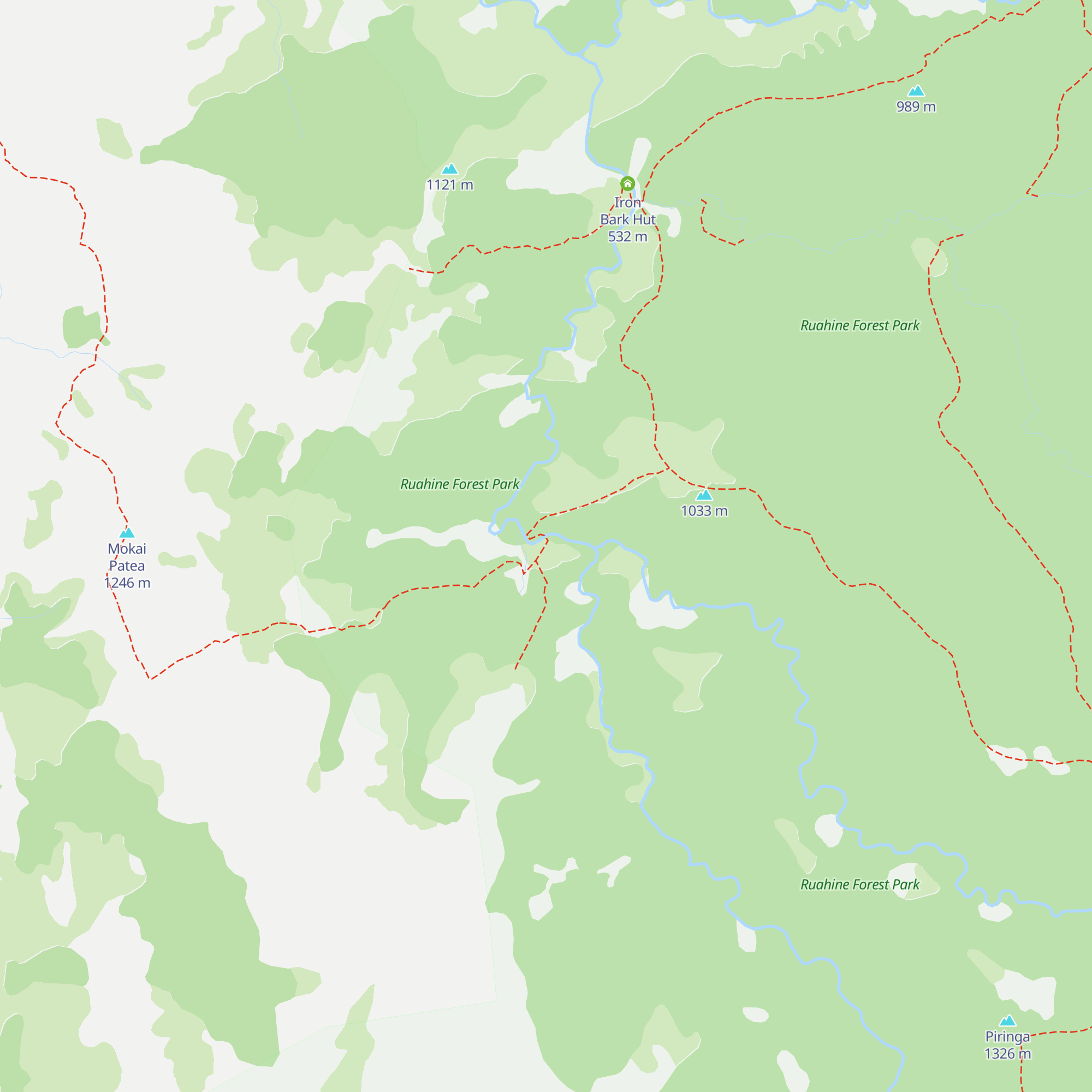 Otukota Hut map