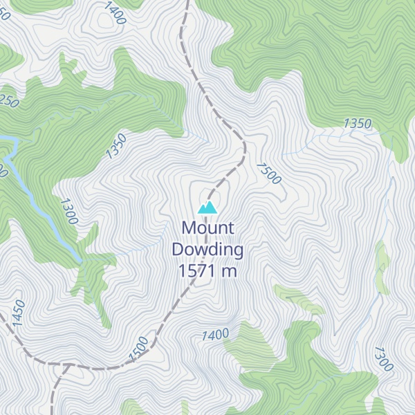 Map of Mount Dowding