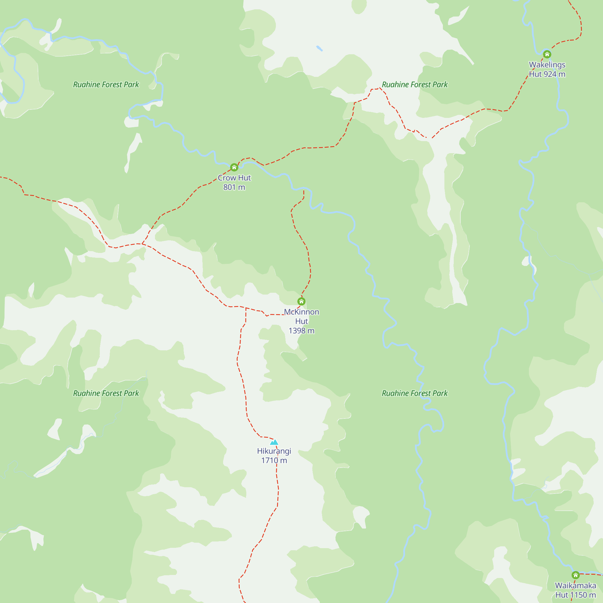 McKinnon Hut map