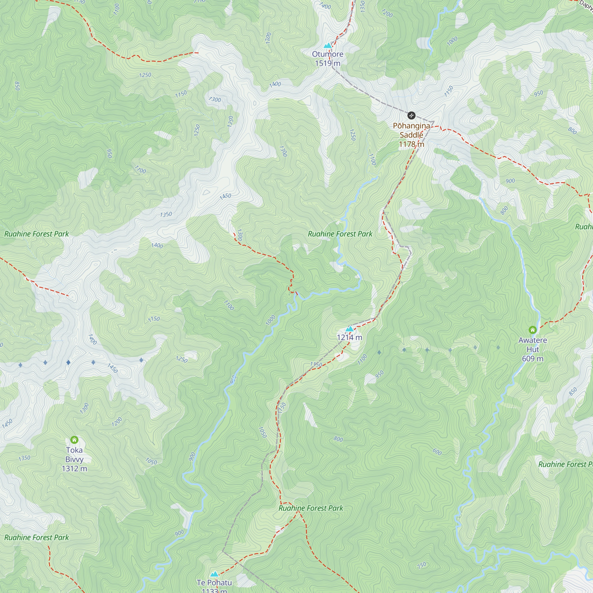Top Gorge Hut map