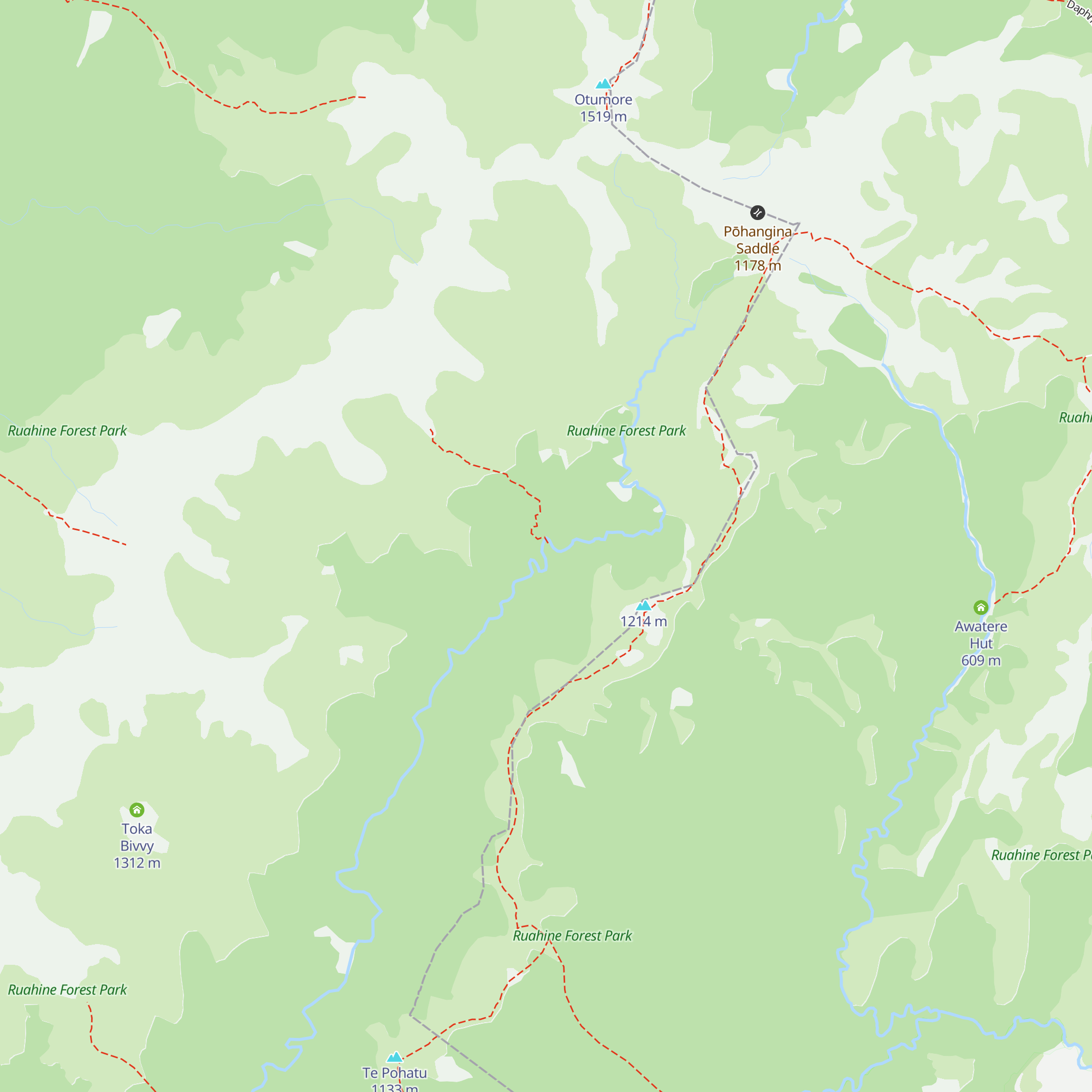 Top Gorge Hut map