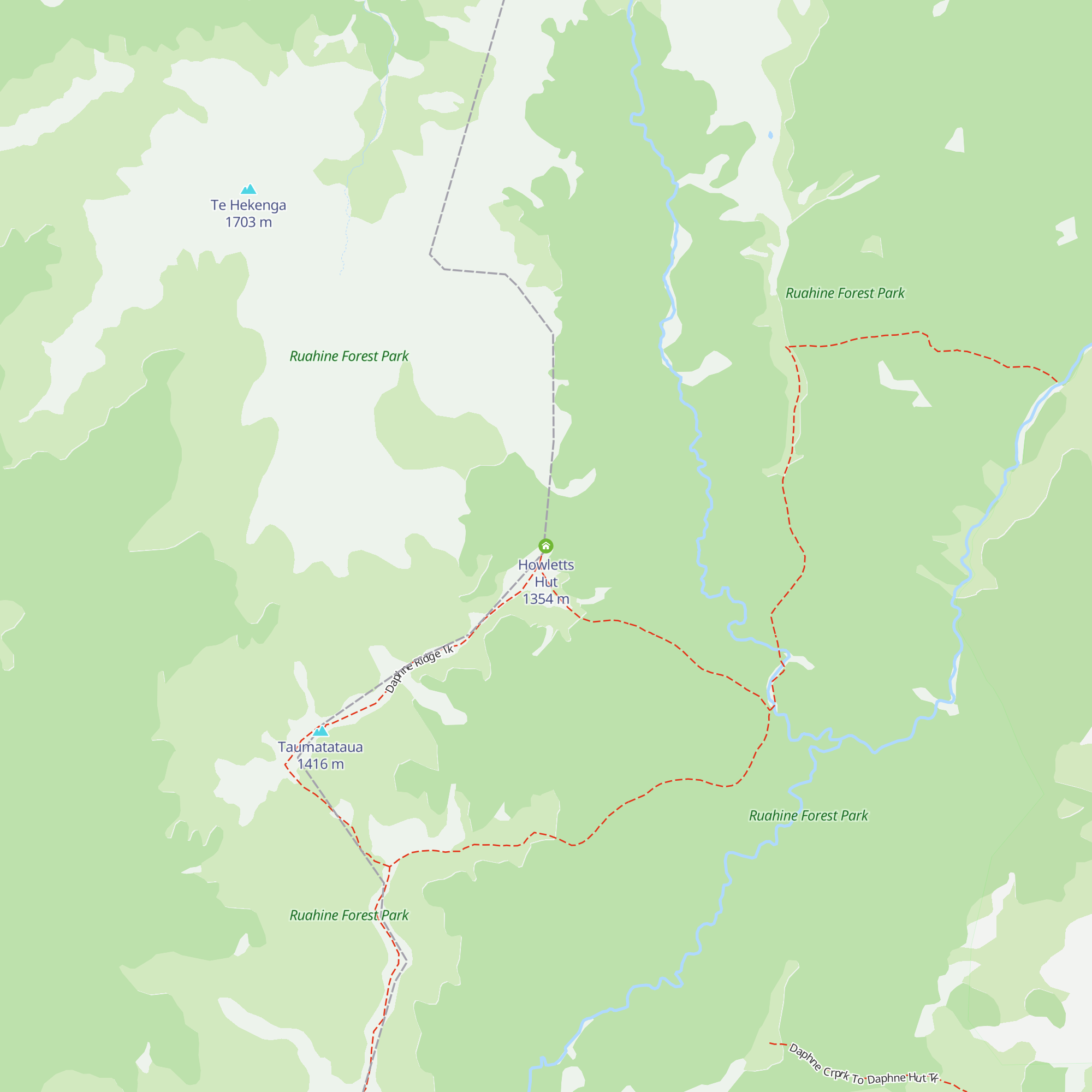 Howletts Hut map