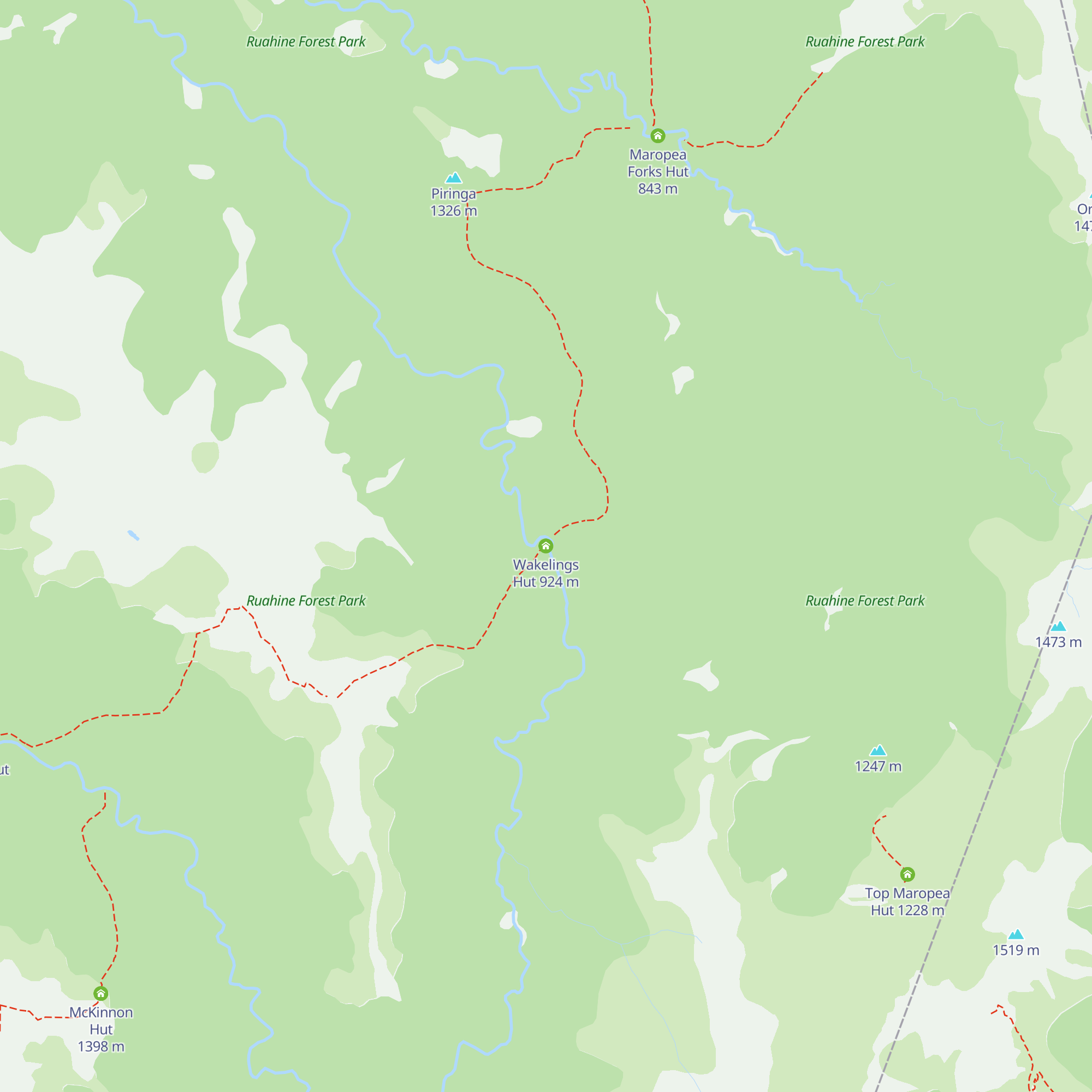 Wakelings Hut map