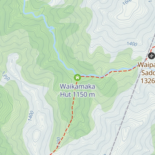 Map of Waikamaka Hut