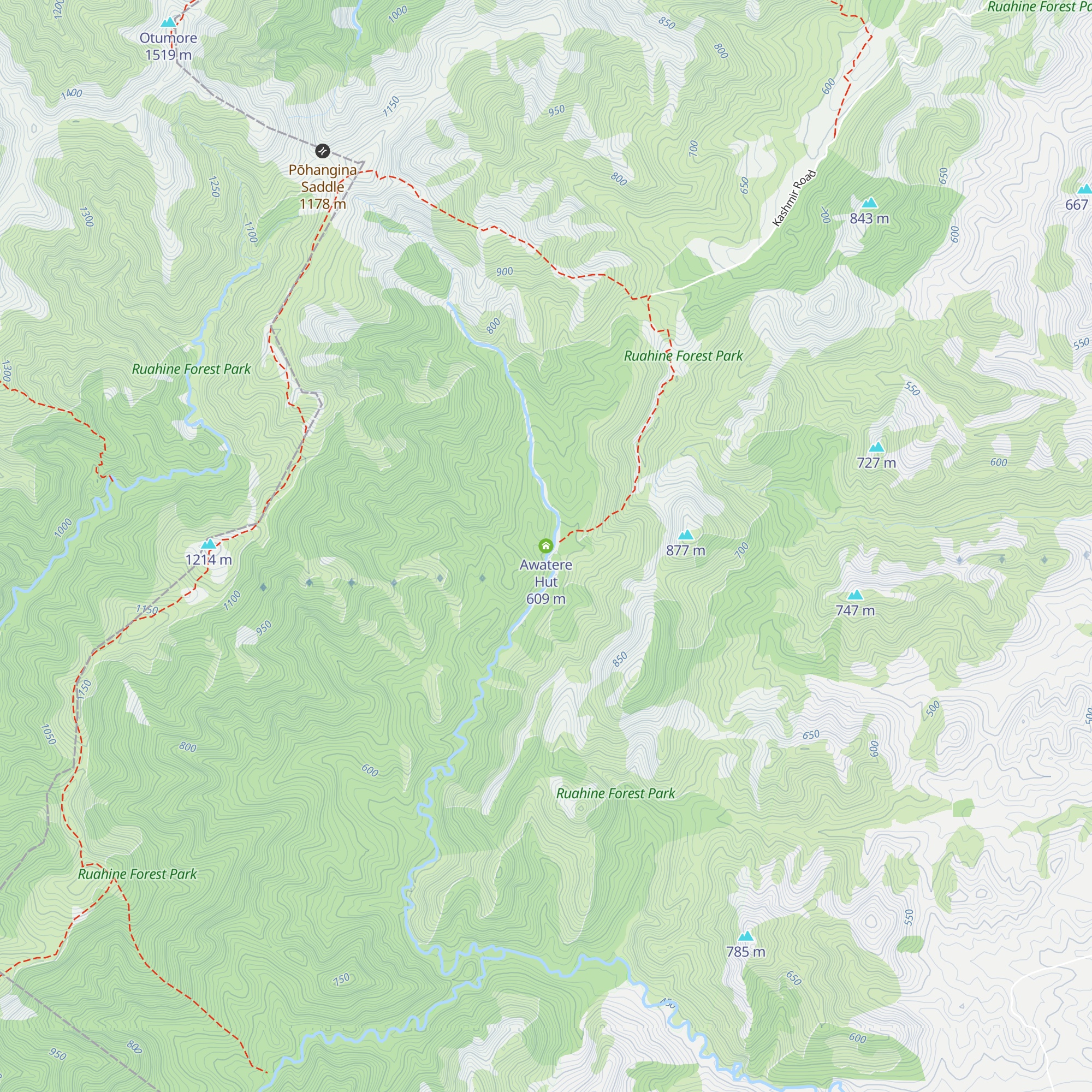 Awatere Hut map