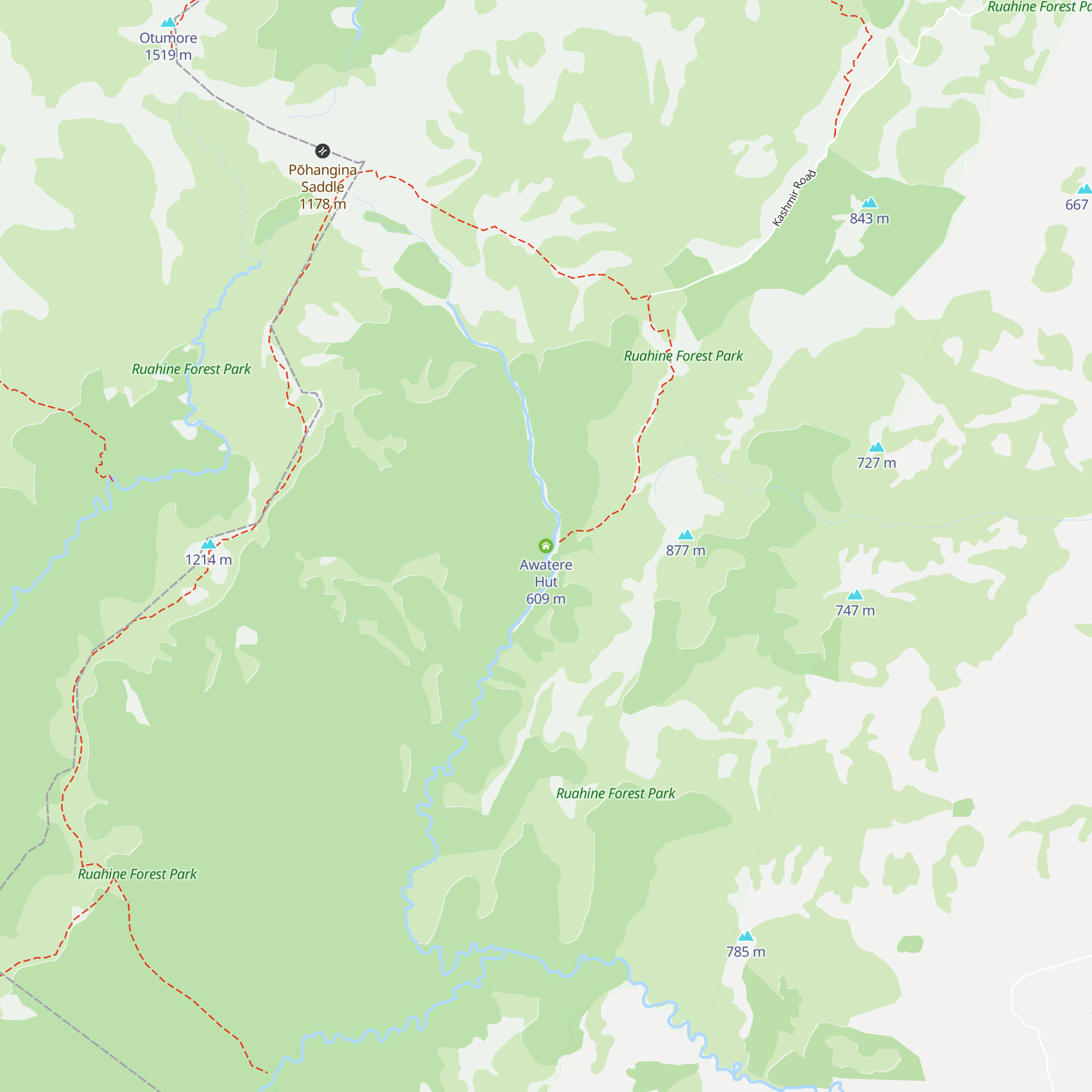 Awatere Hut map