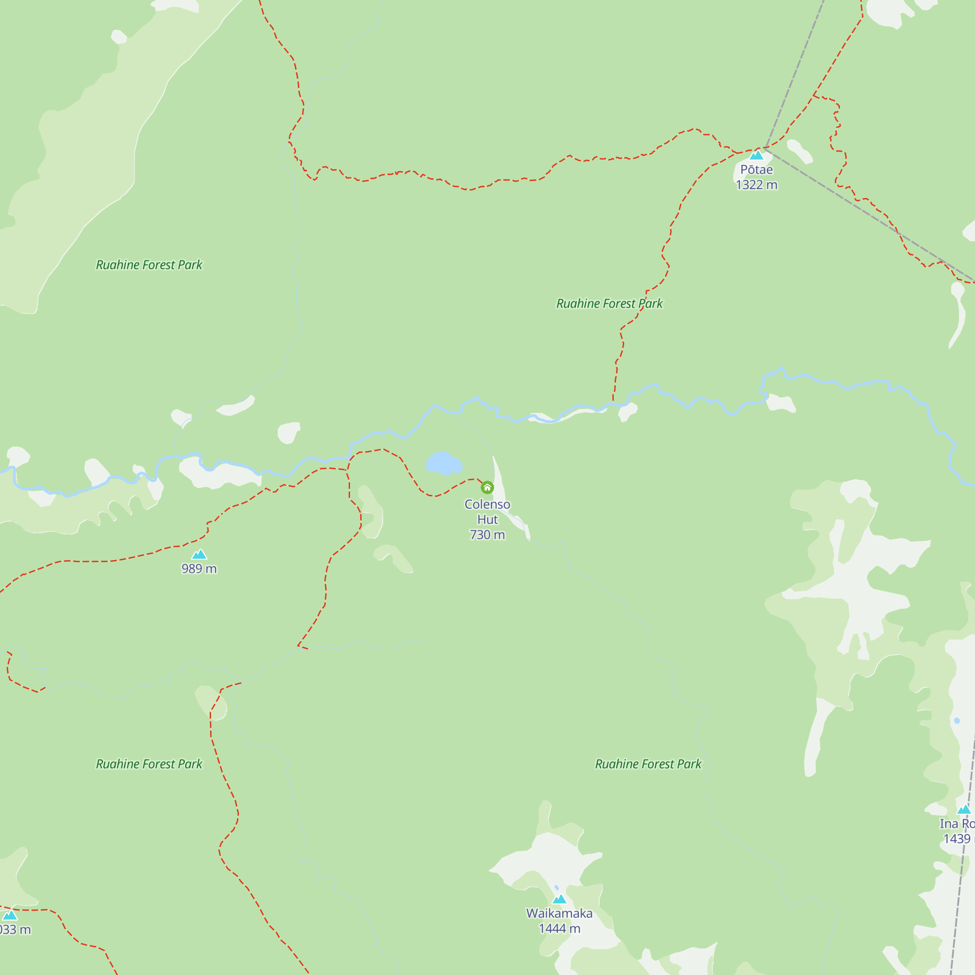 Colenso Hut map