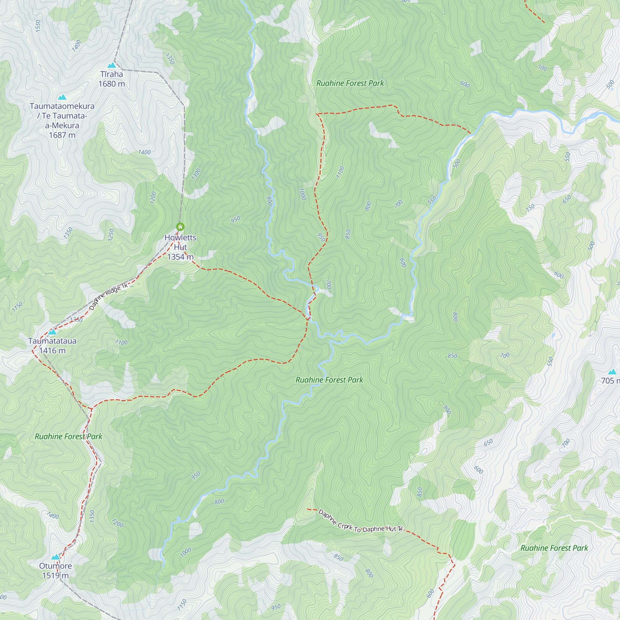 Daphne Hut map