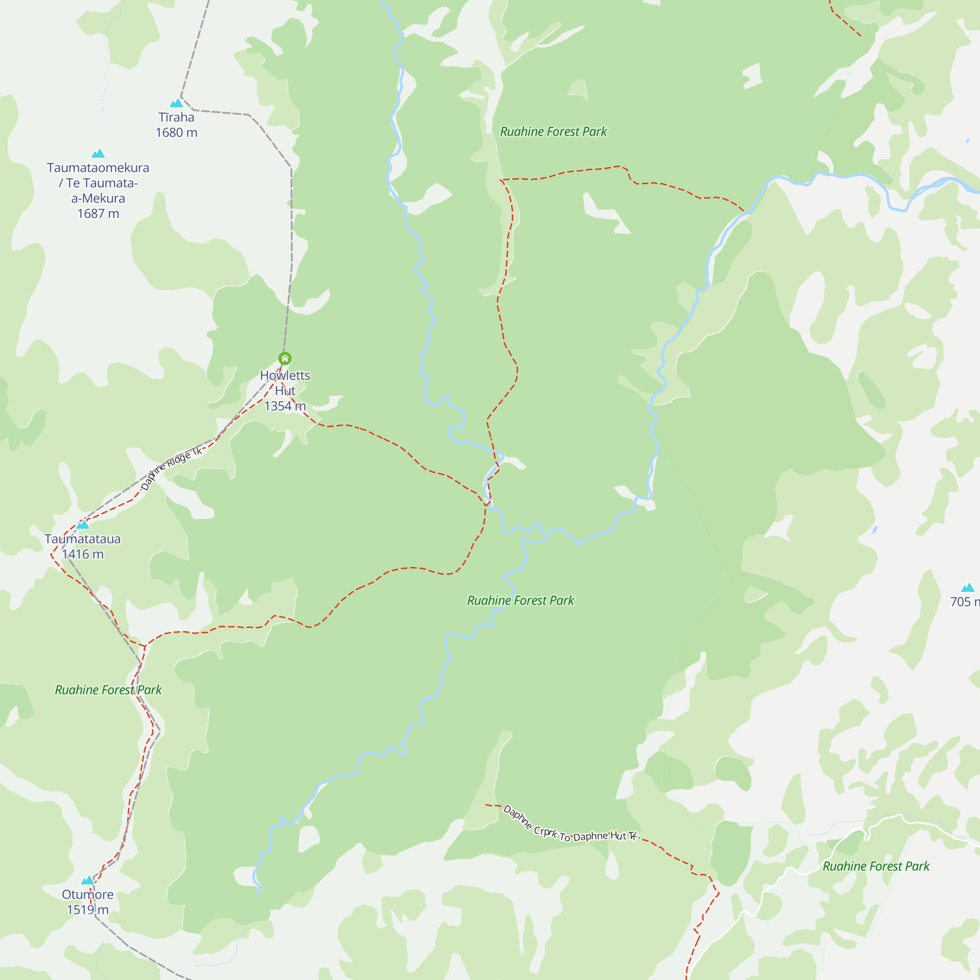 Daphne Hut map