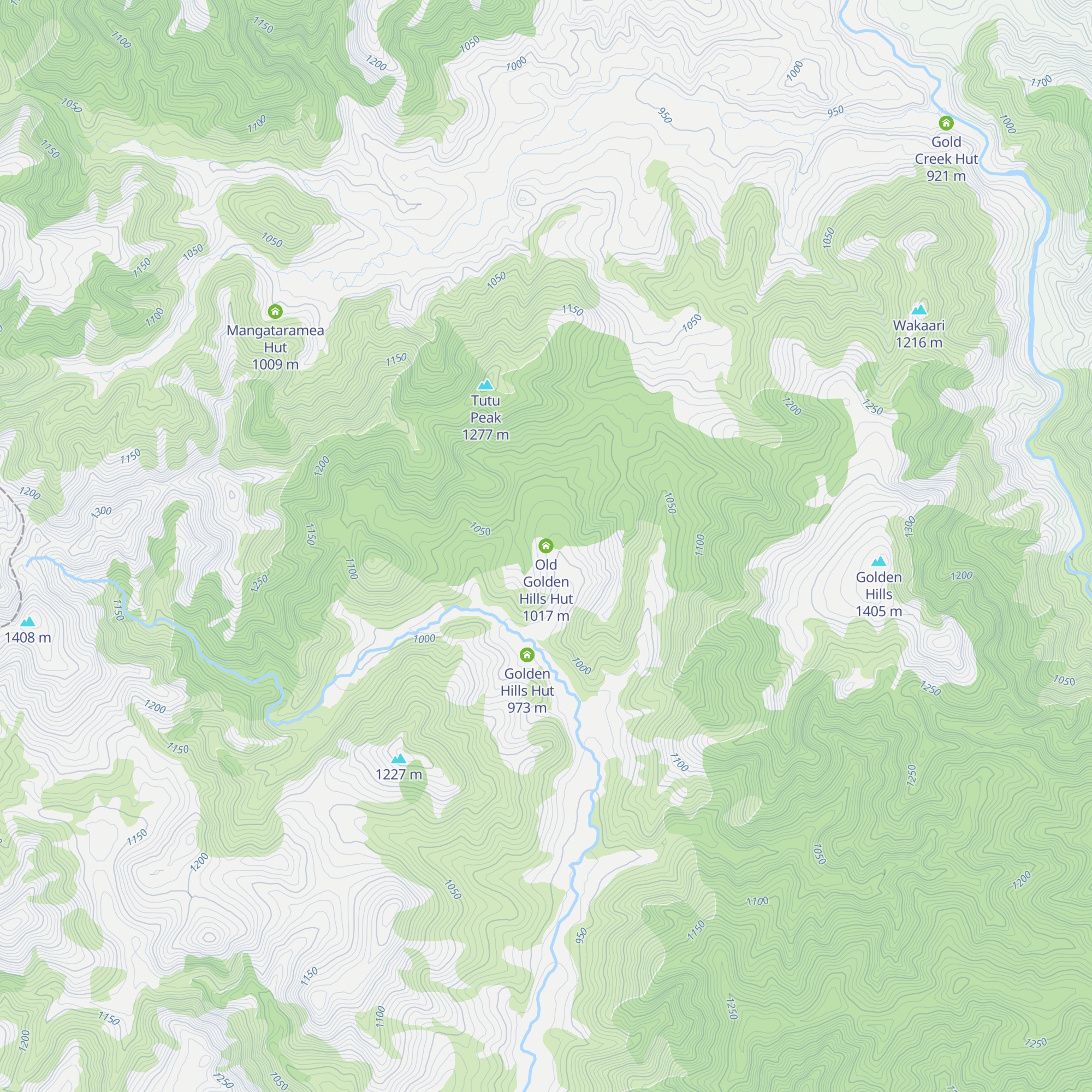 Old Golden Hills Hut map