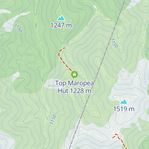Map of Top Maropea Hut