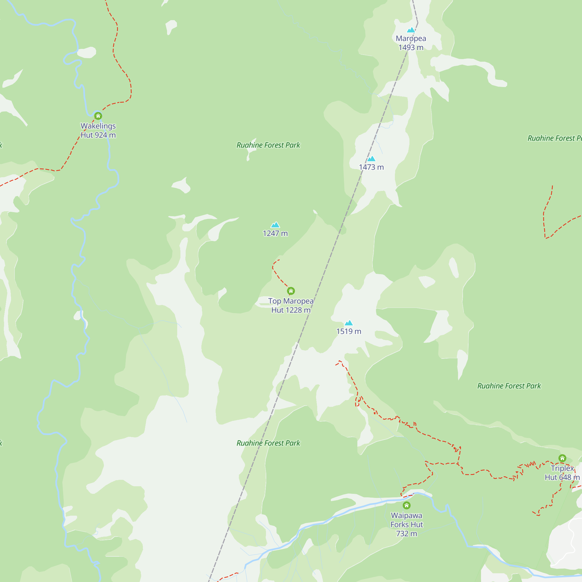 Top Maropea Hut map