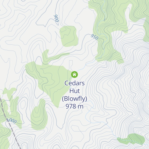 Map of Cedars Hut (Blowfly)