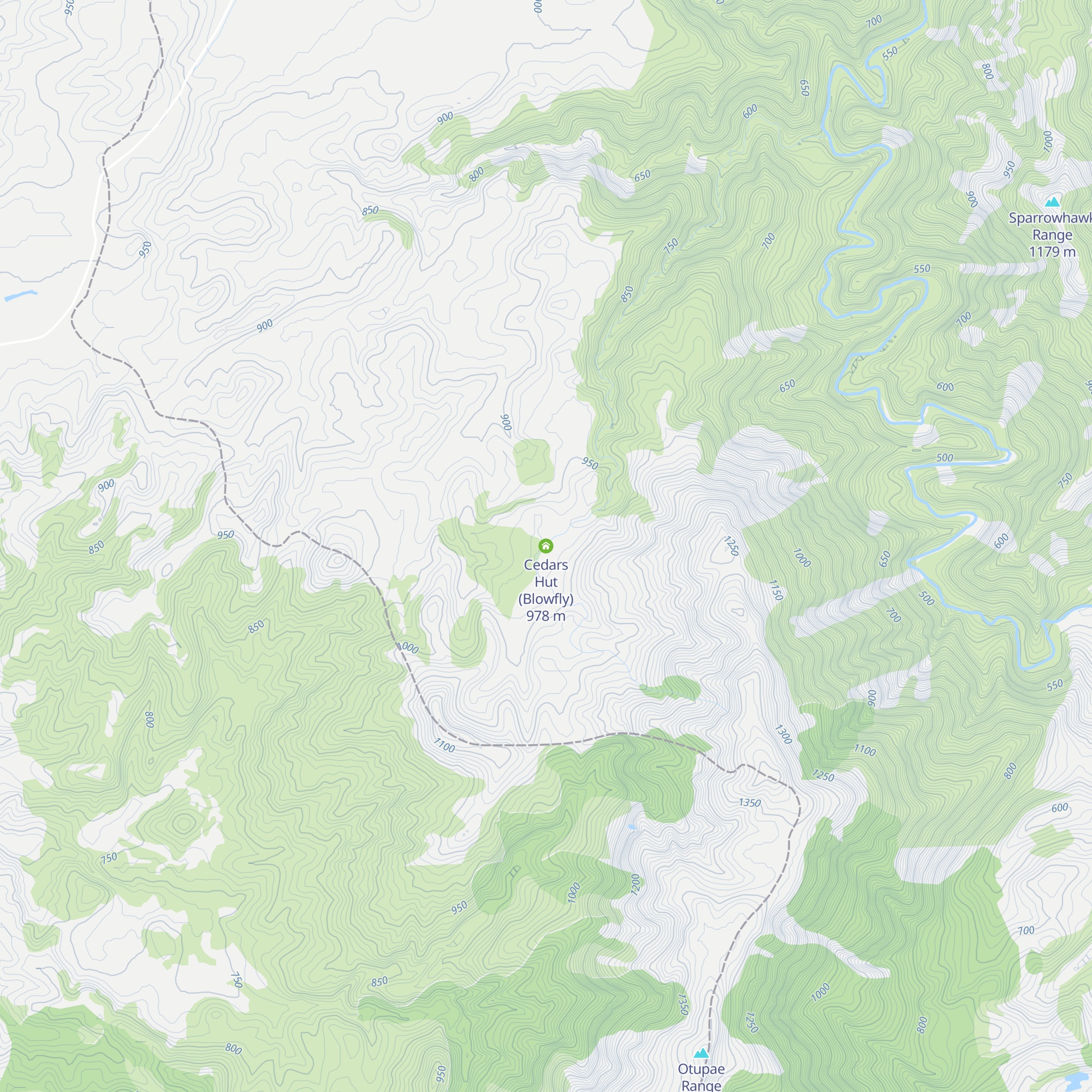 Cedars Hut (Blowfly) map
