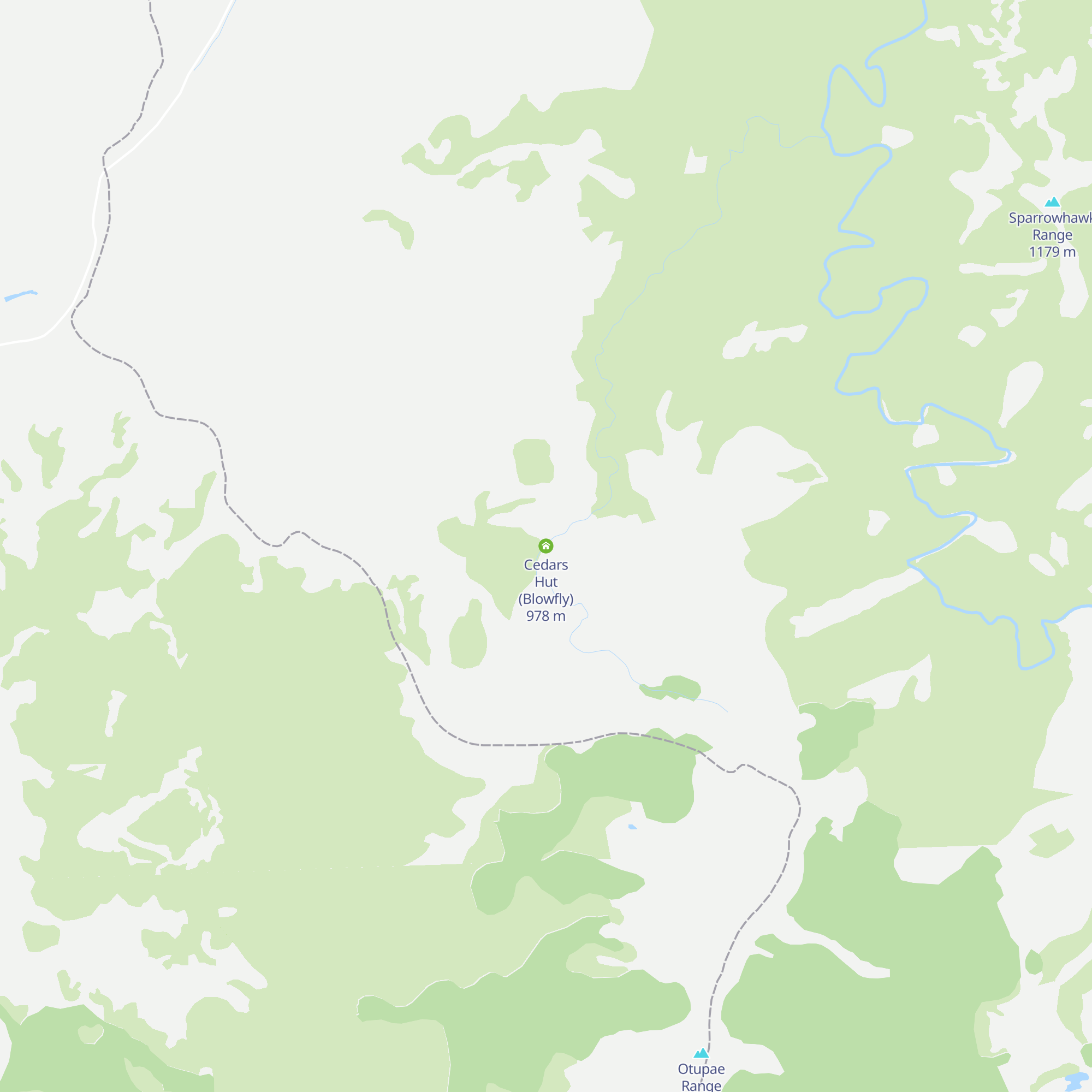 Cedars Hut (Blowfly) map