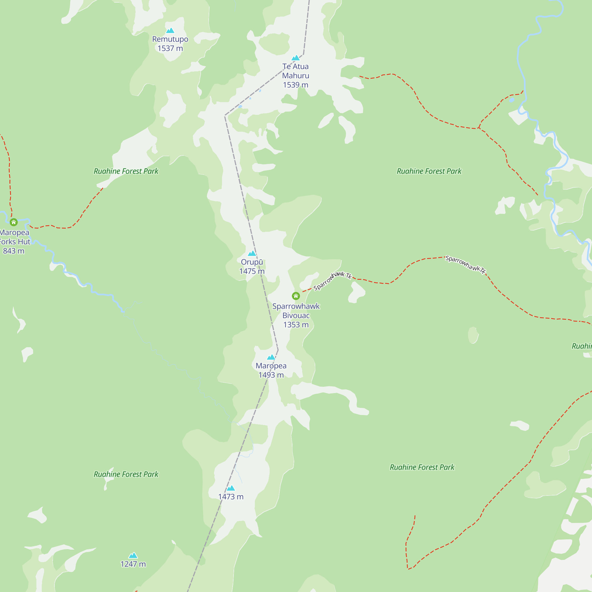 Sparrowhawk Bivouac map