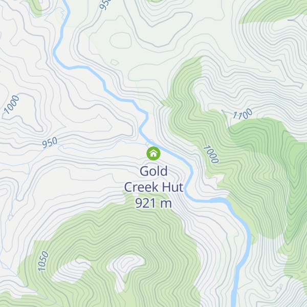 Map of Gold Creek Hut