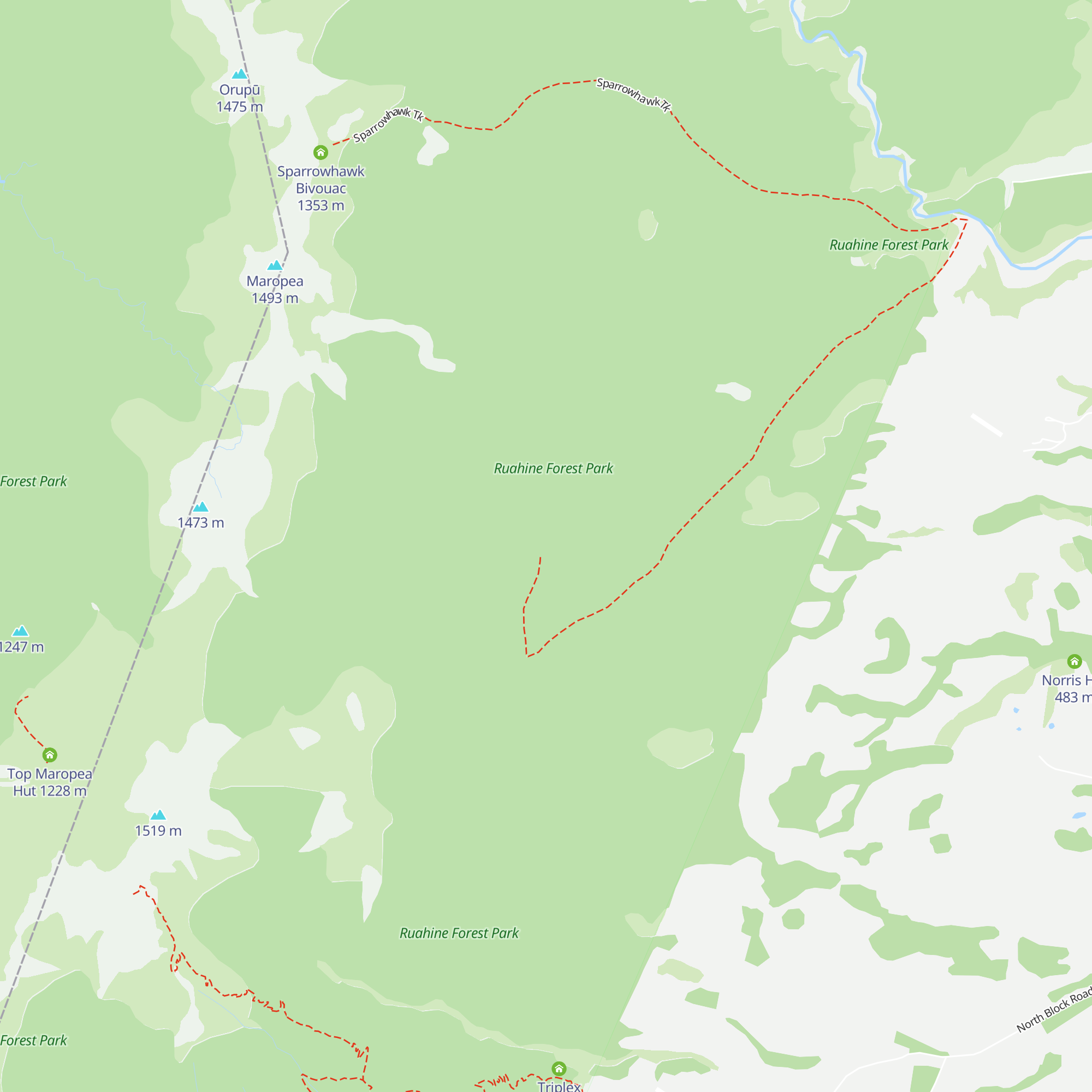 Gold Creek Hut map
