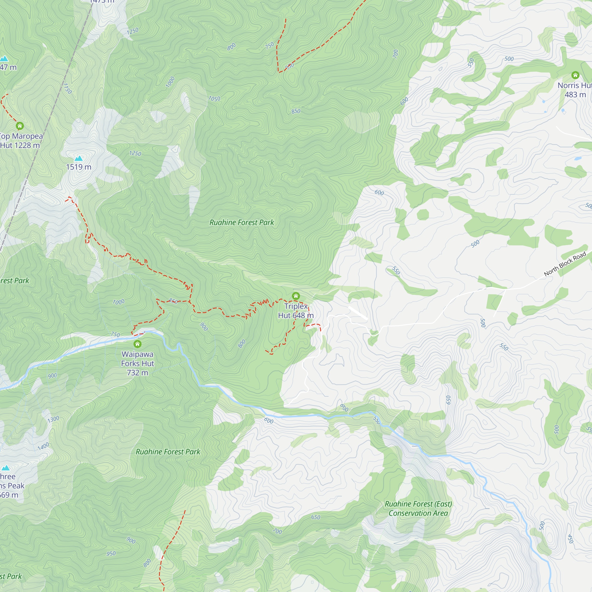 Triplex Hut map