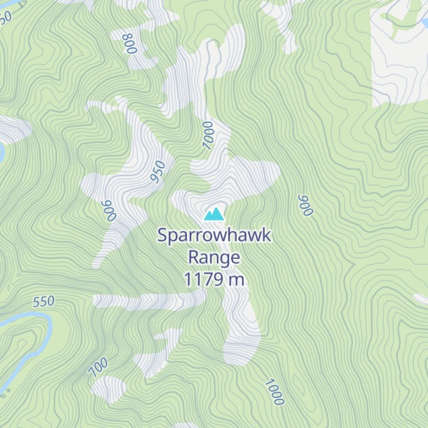Map of Sparrowhawk Range