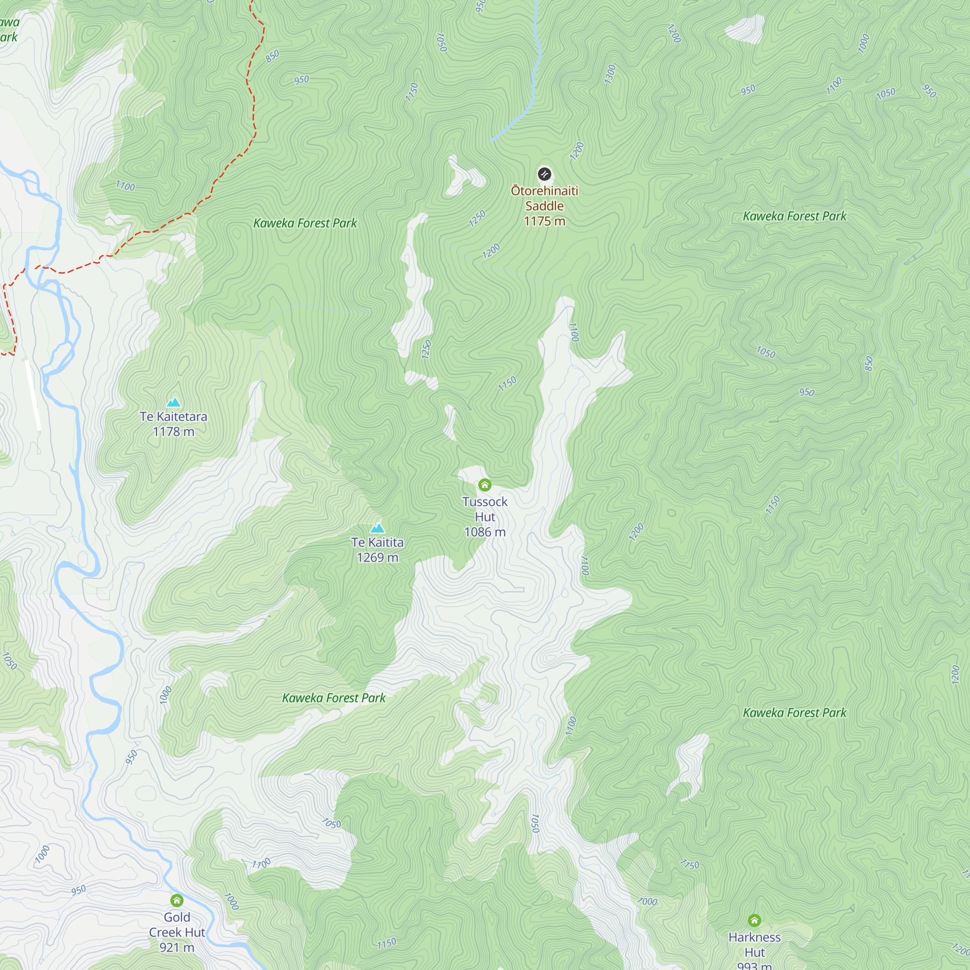 Tussock Hut map