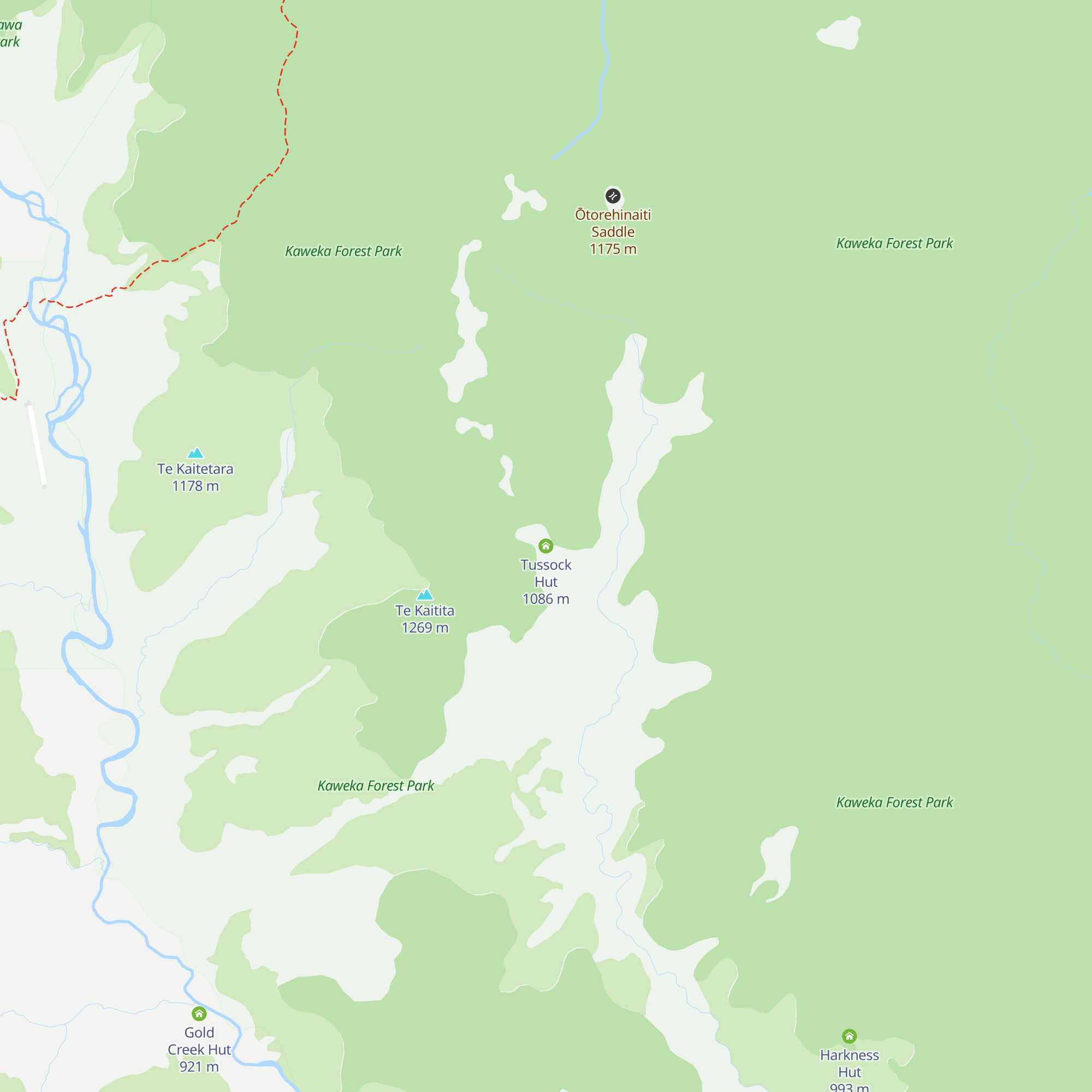 Tussock Hut map