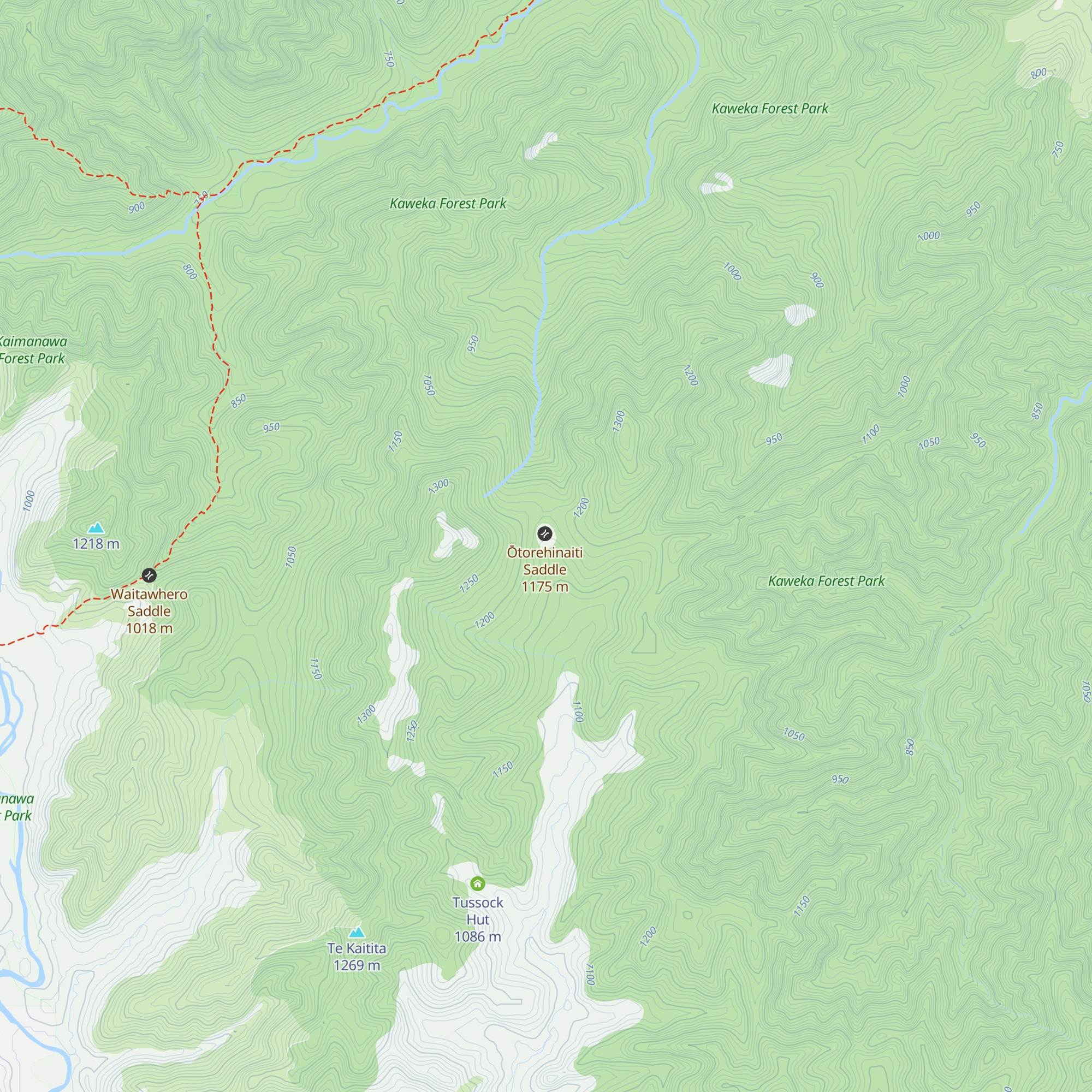 Tussock Saddle Bivvy map
