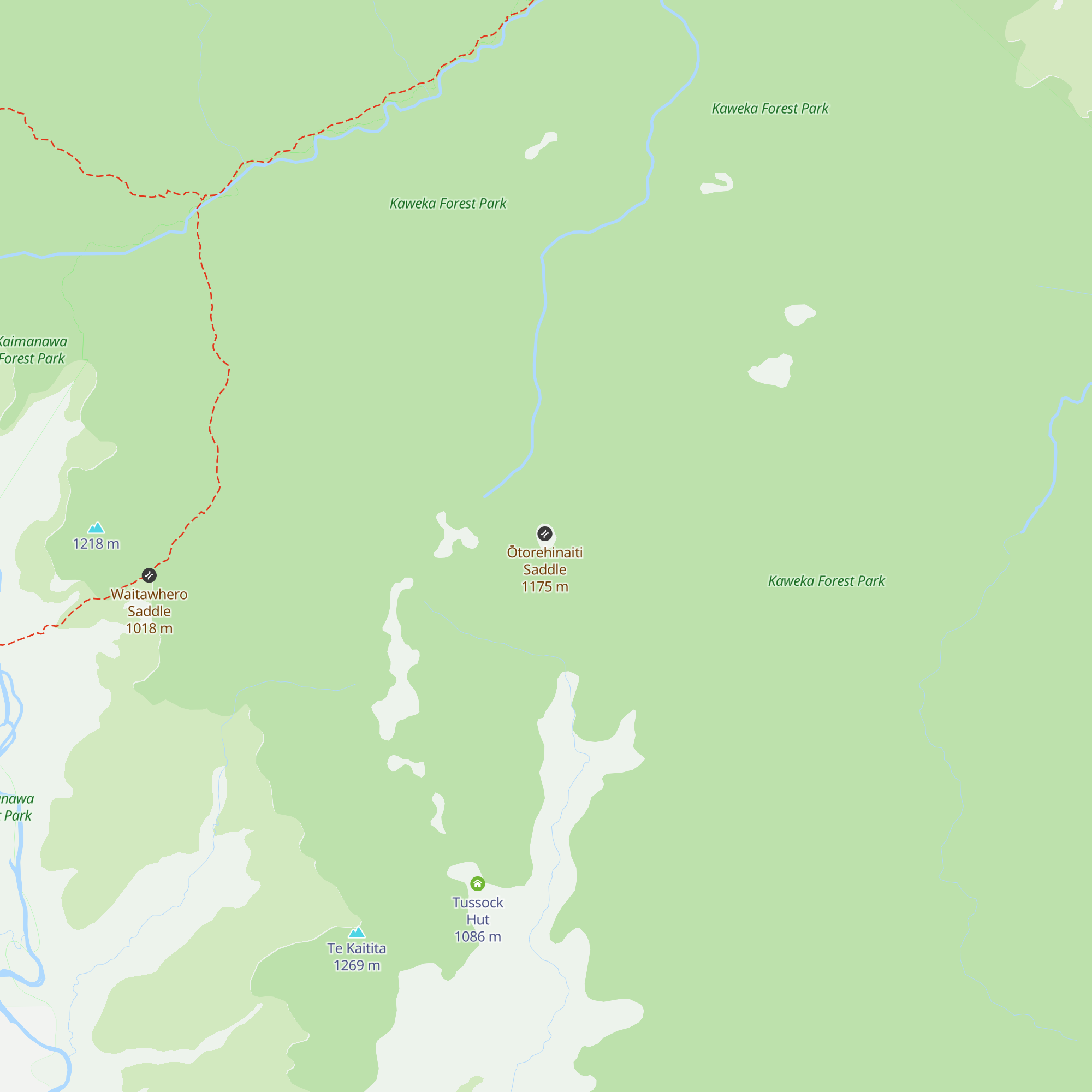 Tussock Saddle Bivvy map