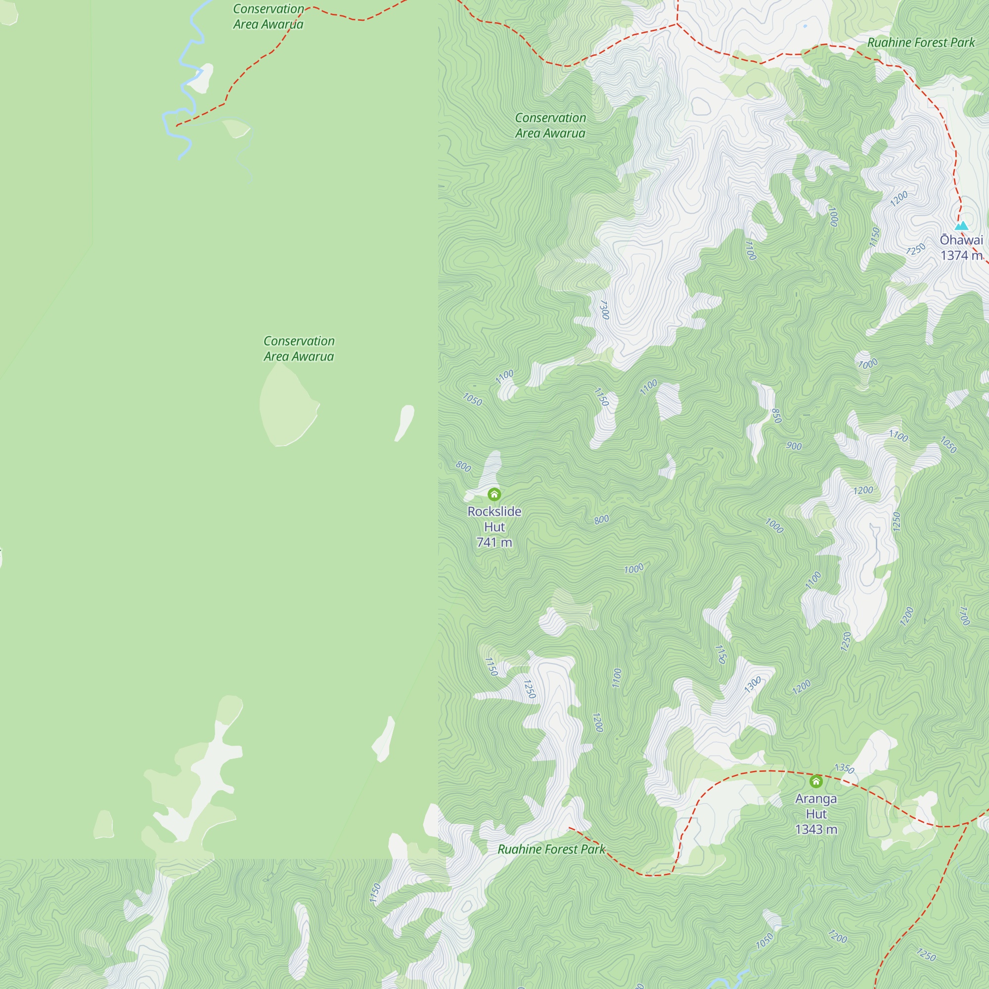 Rockslide Hut map