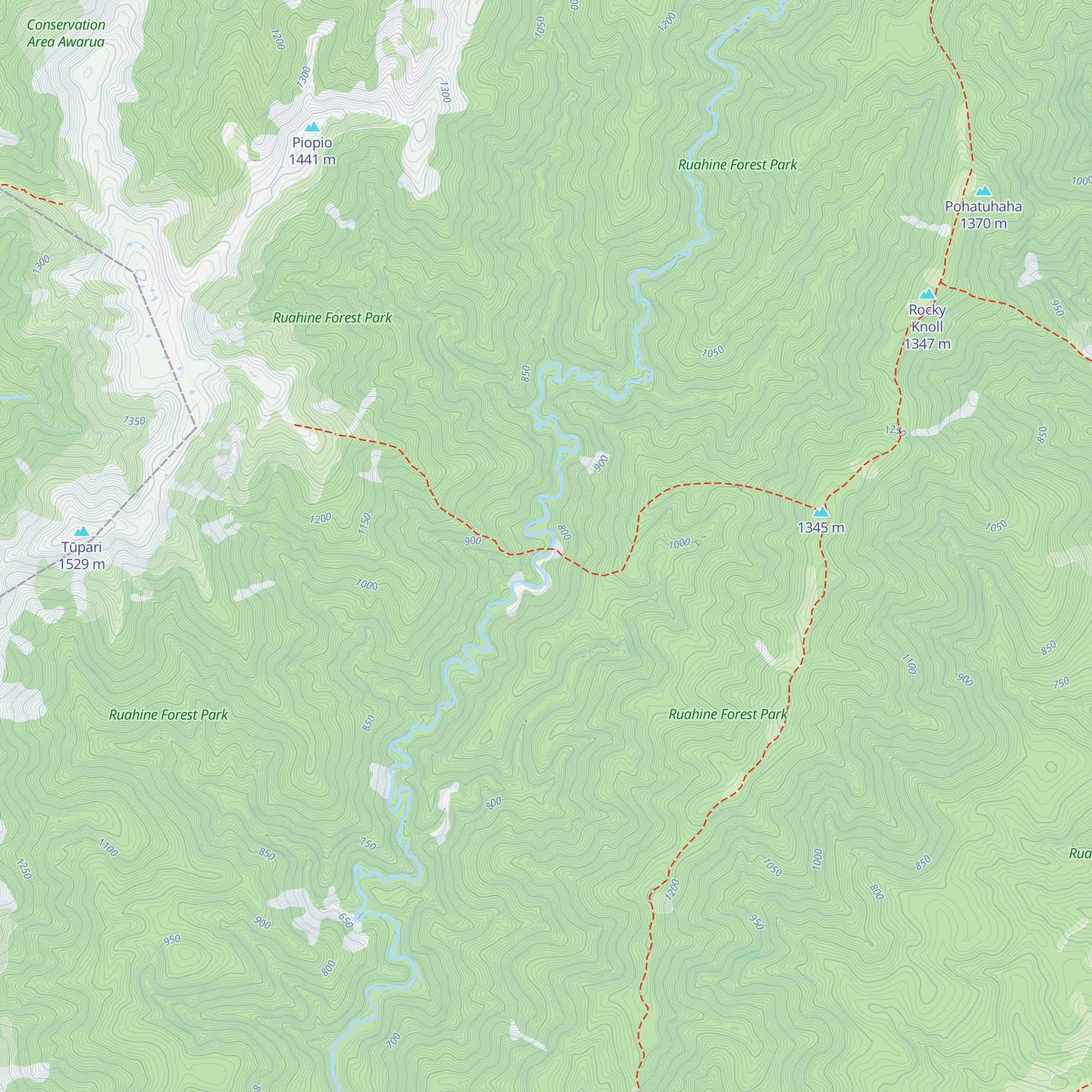 Upper Makaroro Hut map