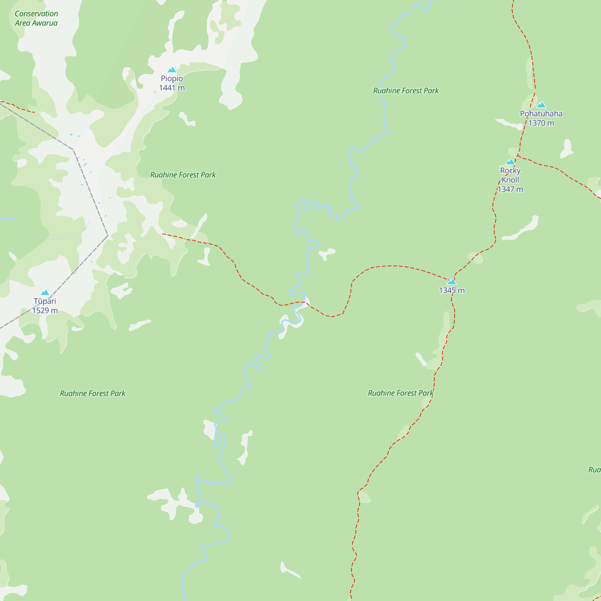 Upper Makaroro Hut map