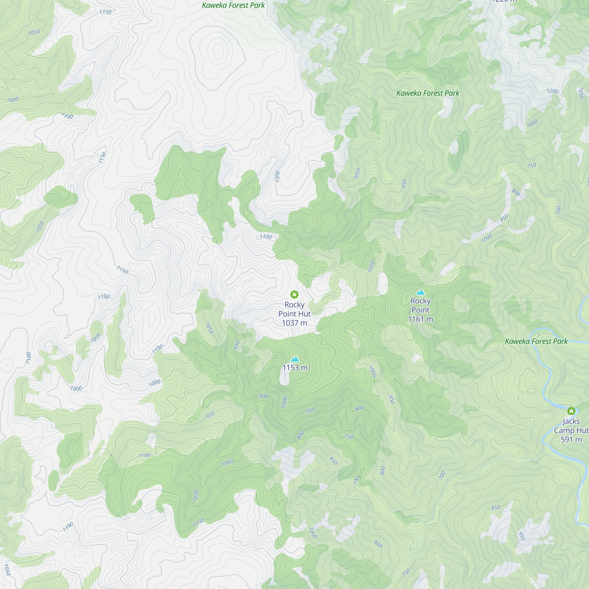 Rocky Point Hut map