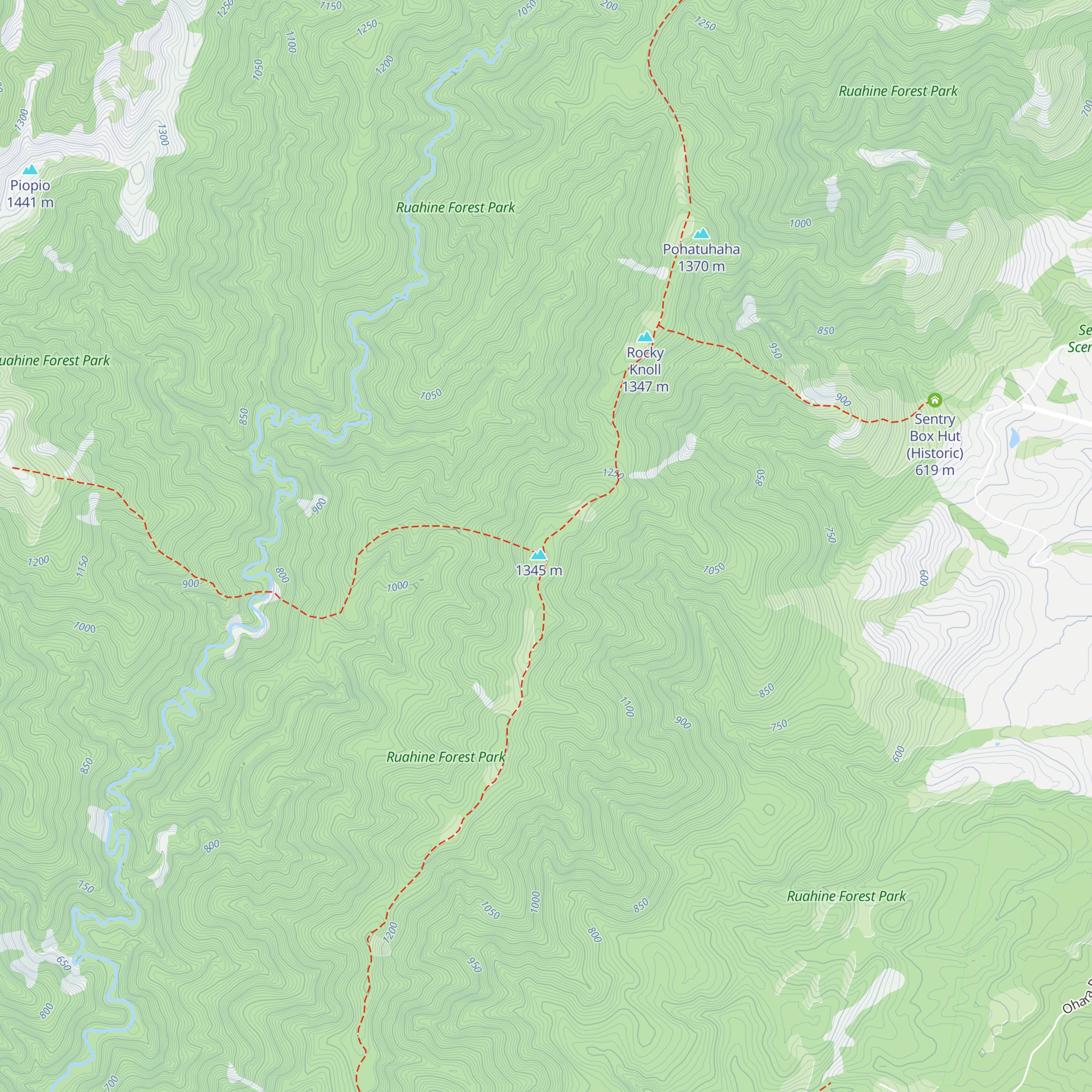 Parks Peak Hut map