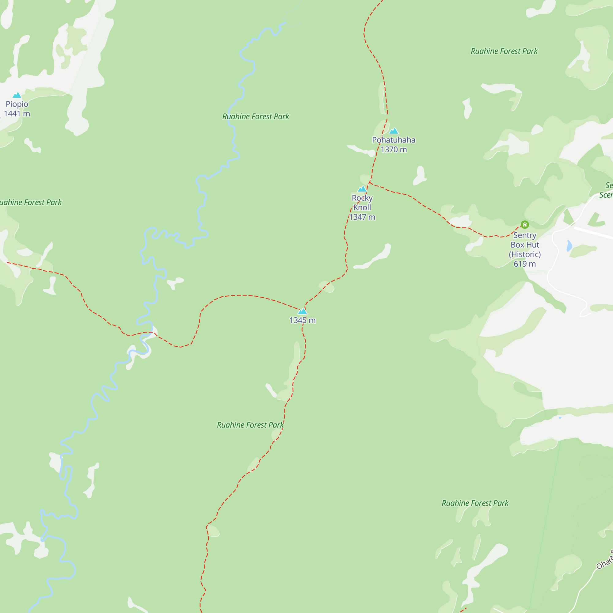 Parks Peak Hut map