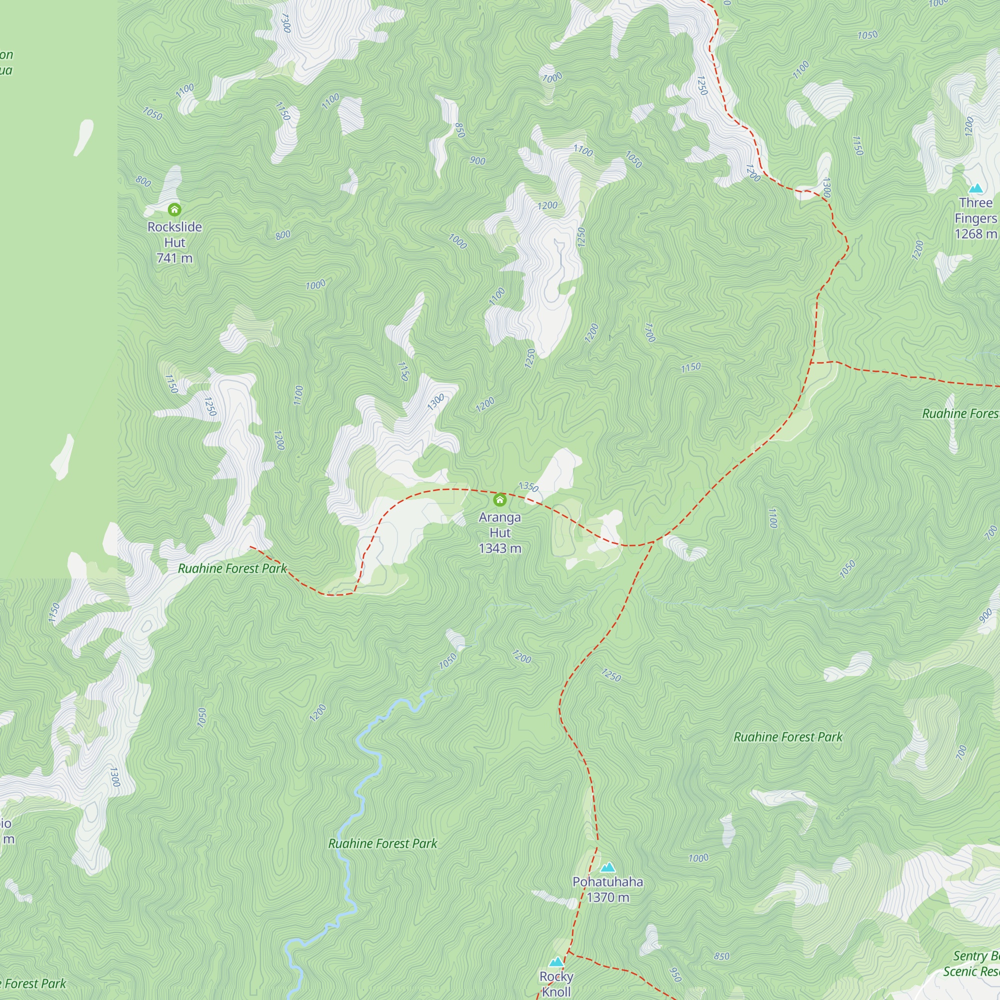 Aranga Hut map