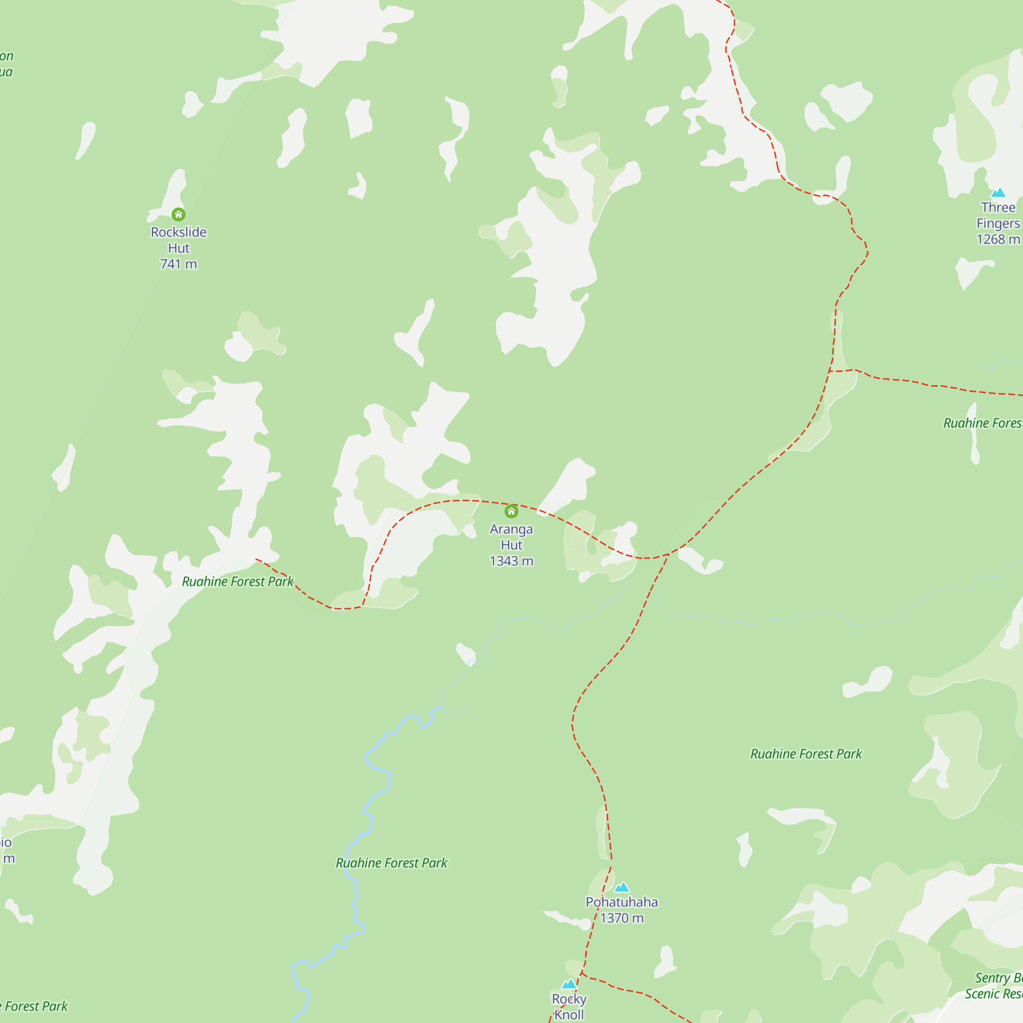 Aranga Hut map