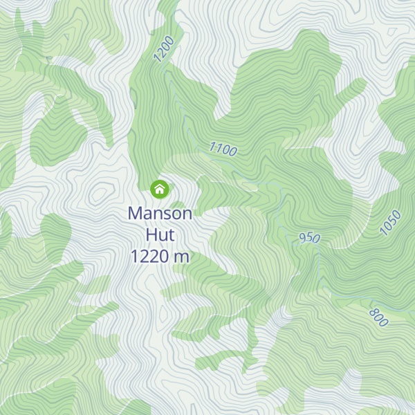 Map of Old Manson Hut (Historic)
