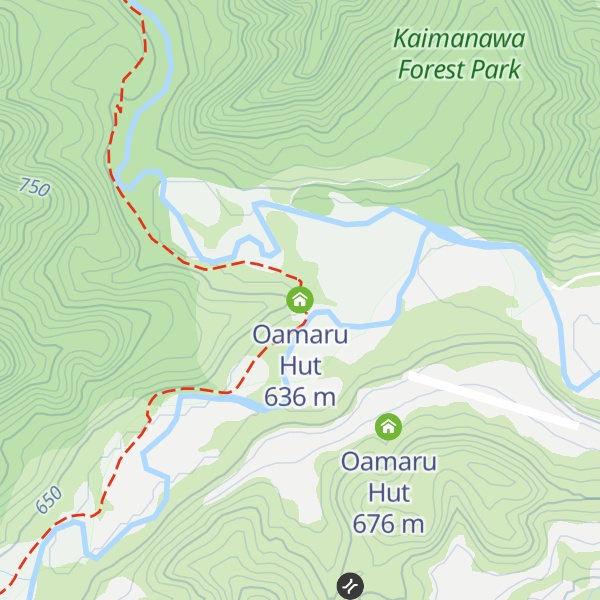 Map of Oamaru Hut