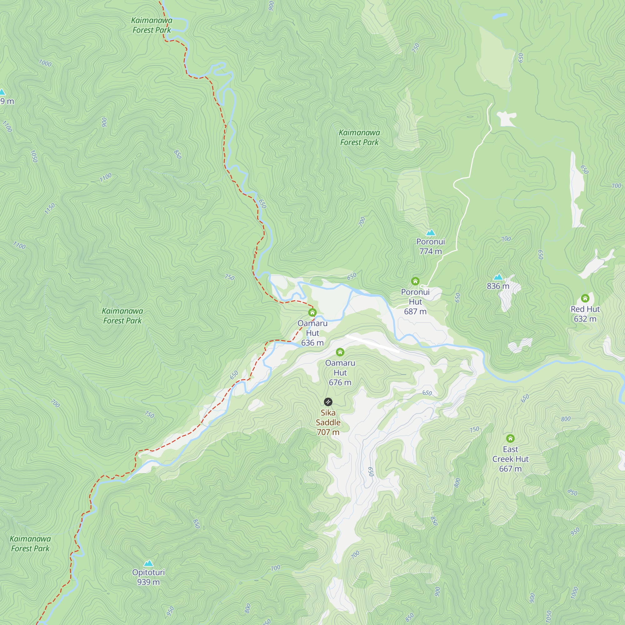 Oamaru Hut map