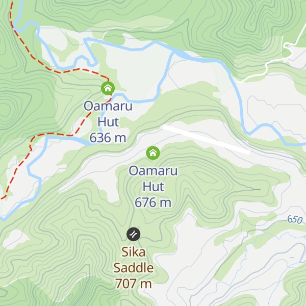 Map of Oamaru Hut