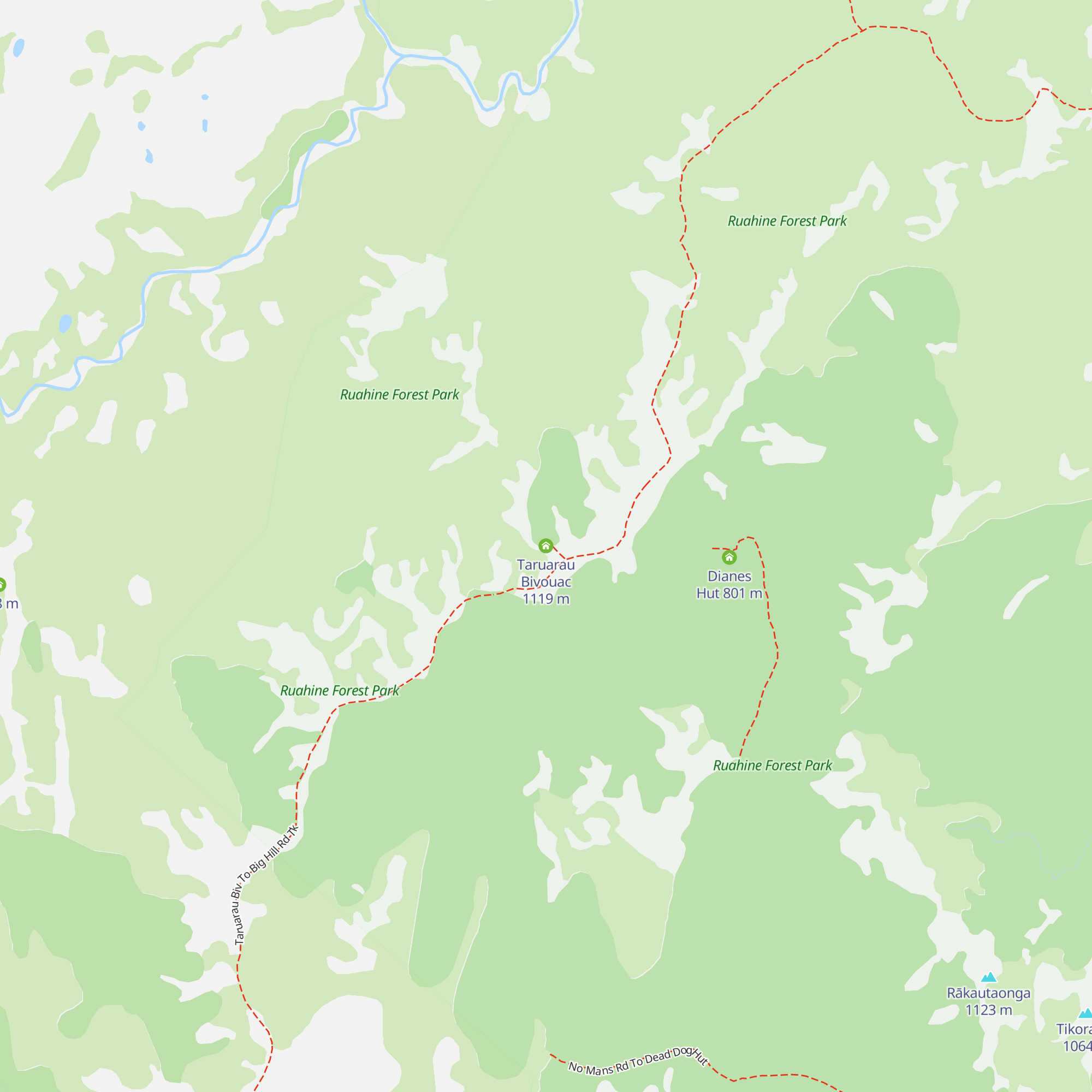 Taruarau Bivouac map