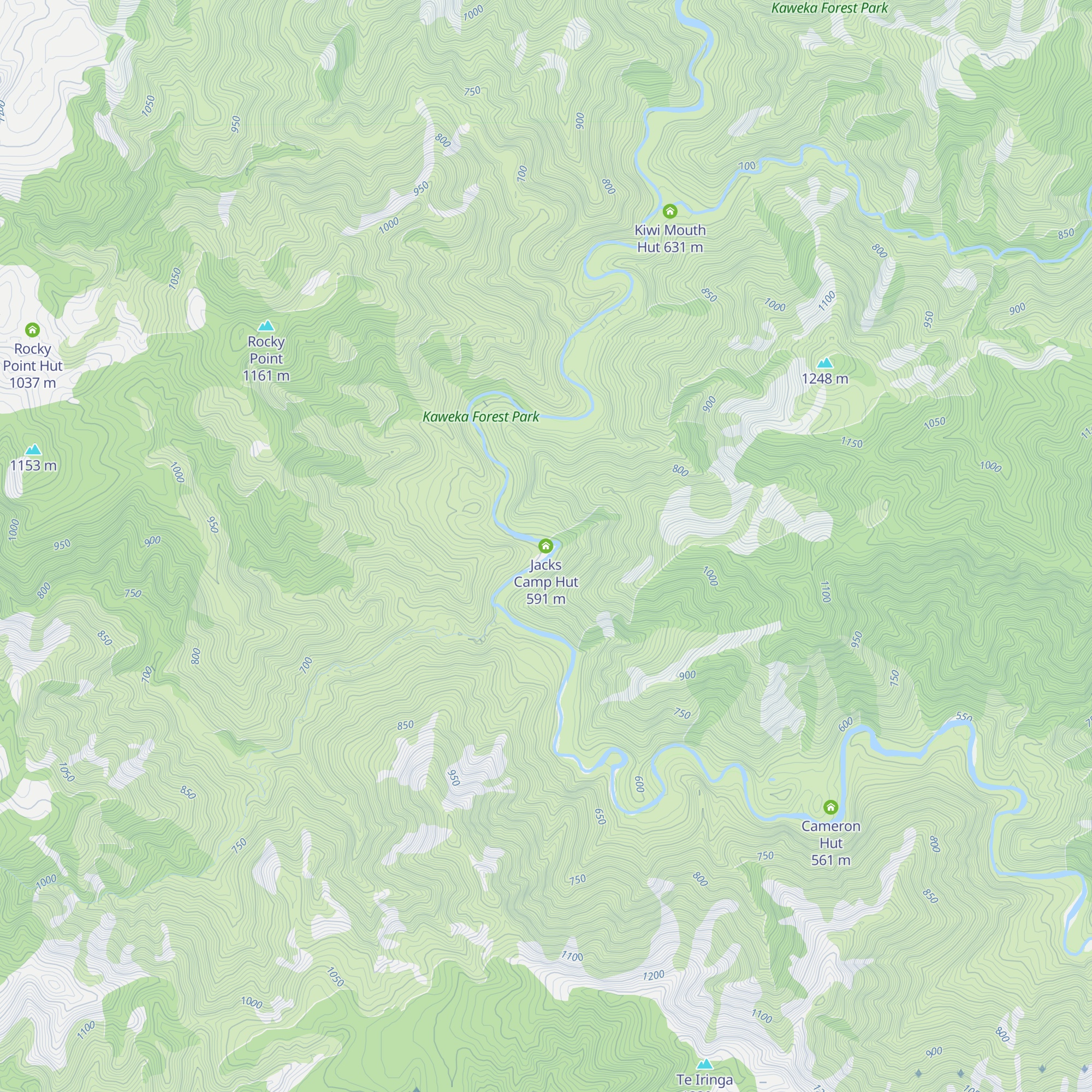 Jacks Camp Hut map