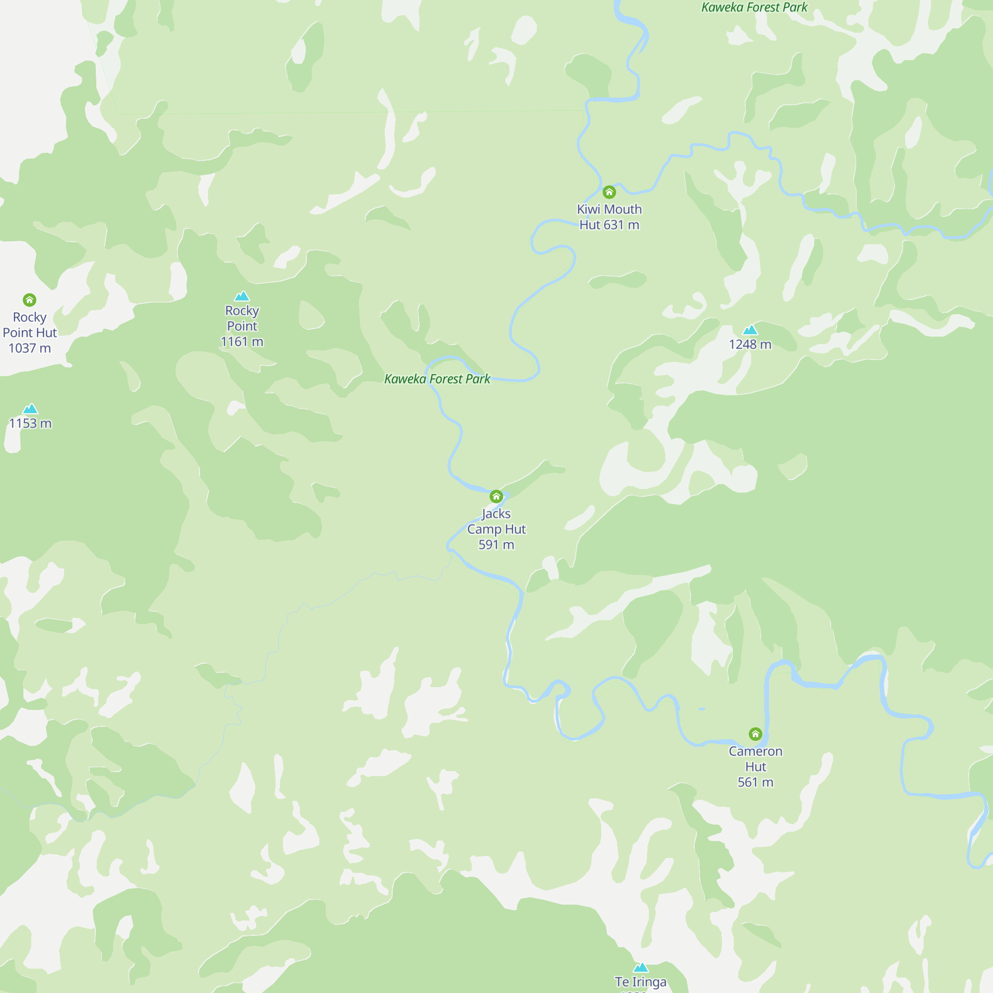 Jacks Camp Hut map