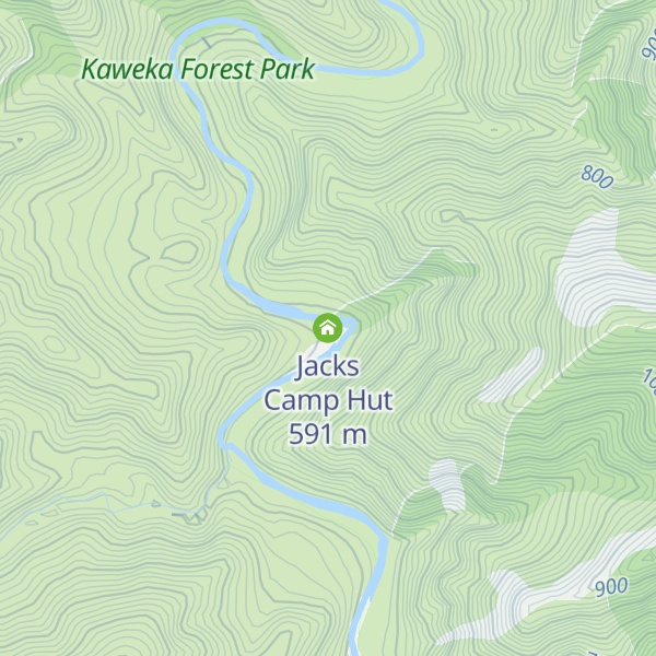 Map of Jacks Camp Hut